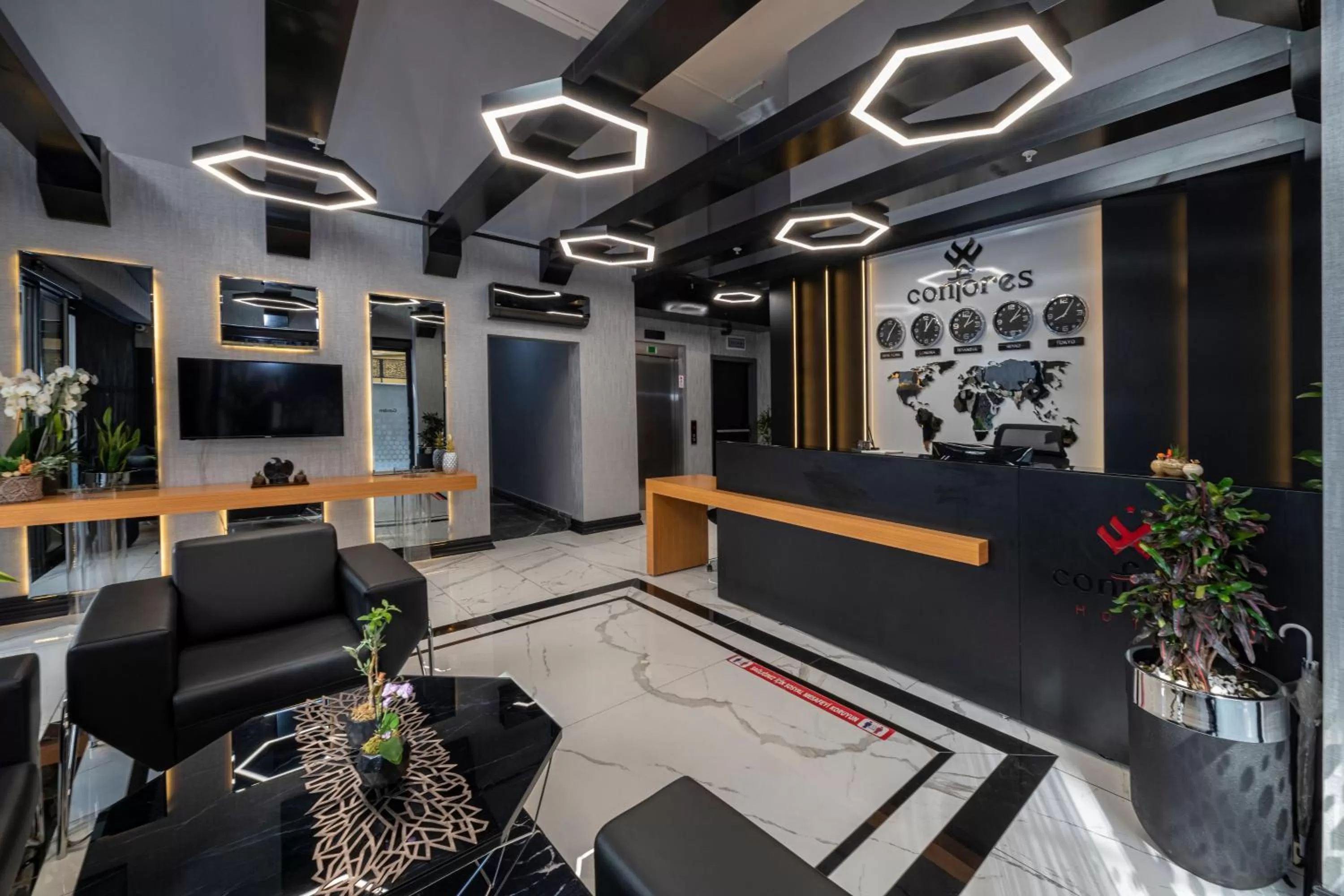 Seating area in Confores Hotel