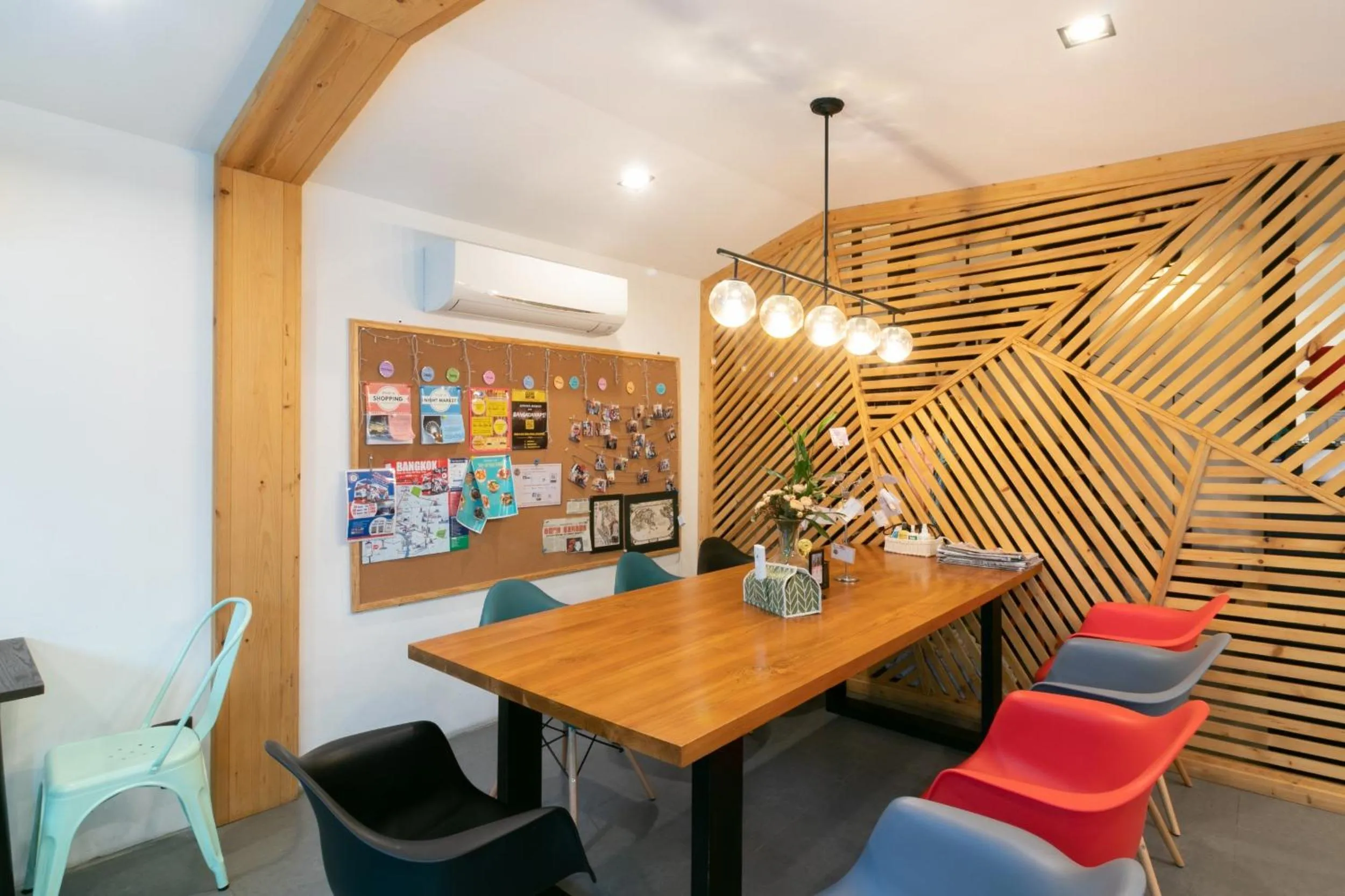 Decorative detail in Timber Hostel