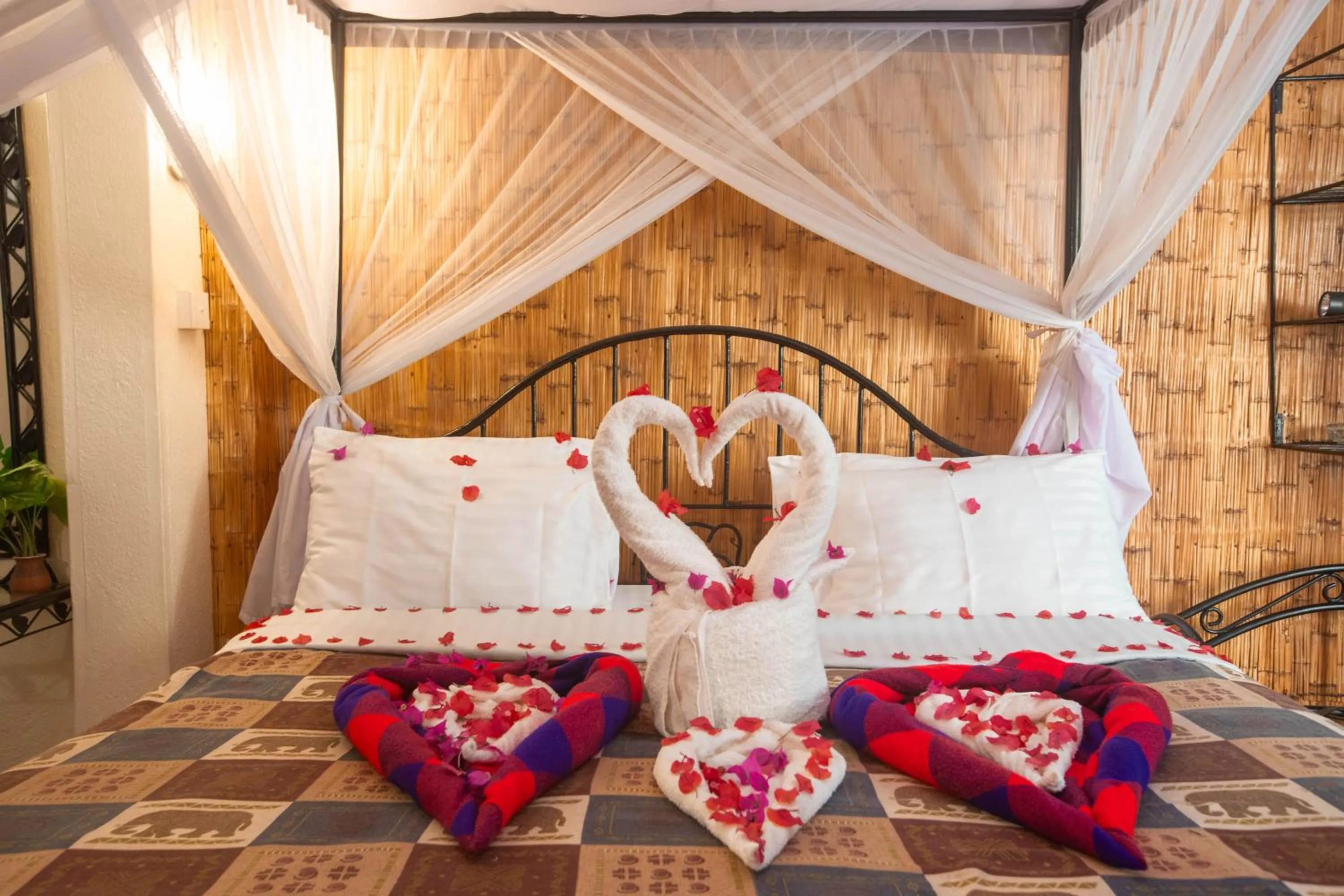 Decorative detail, Bed in Octagon Lodge