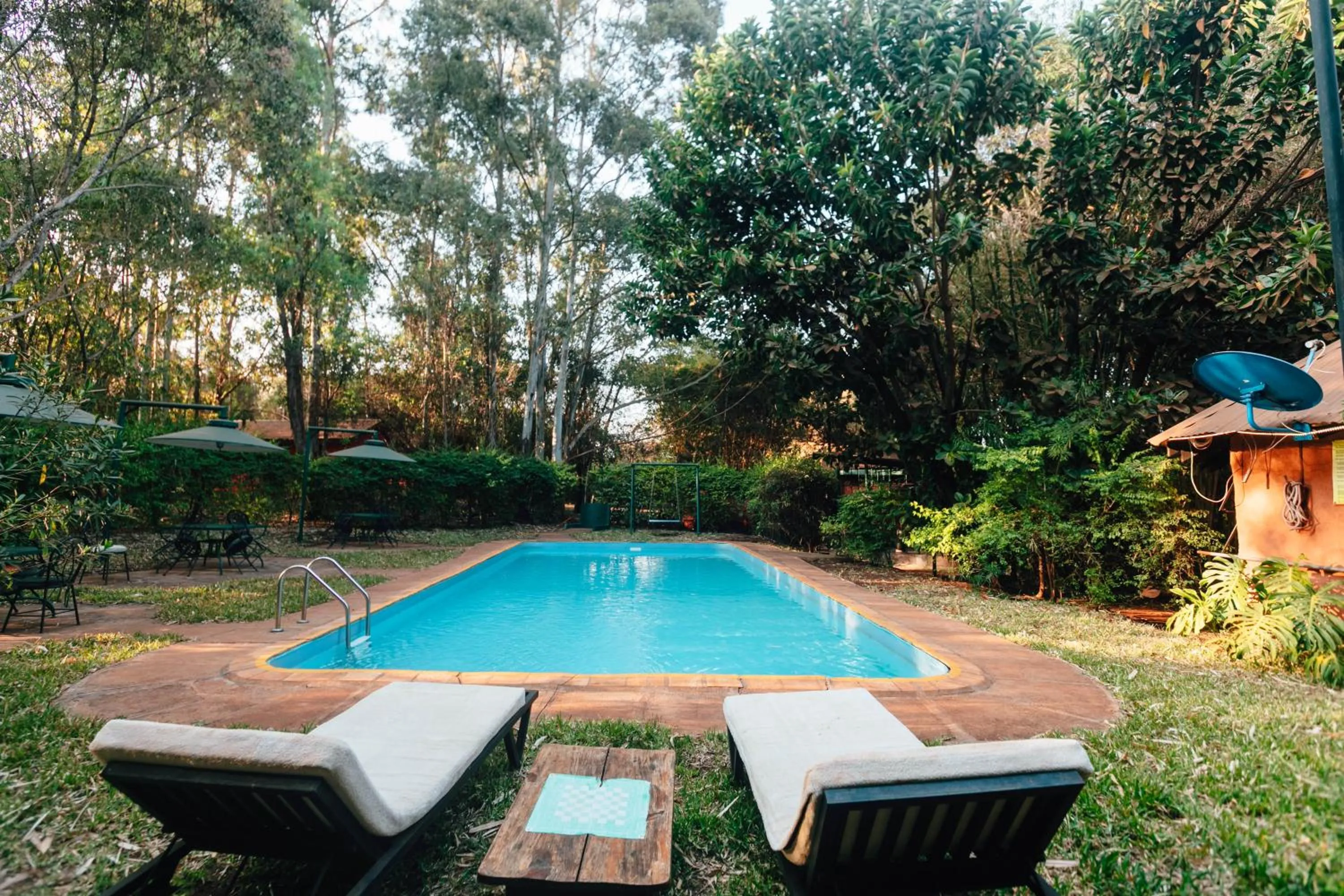 Swimming pool in Octagon Lodge