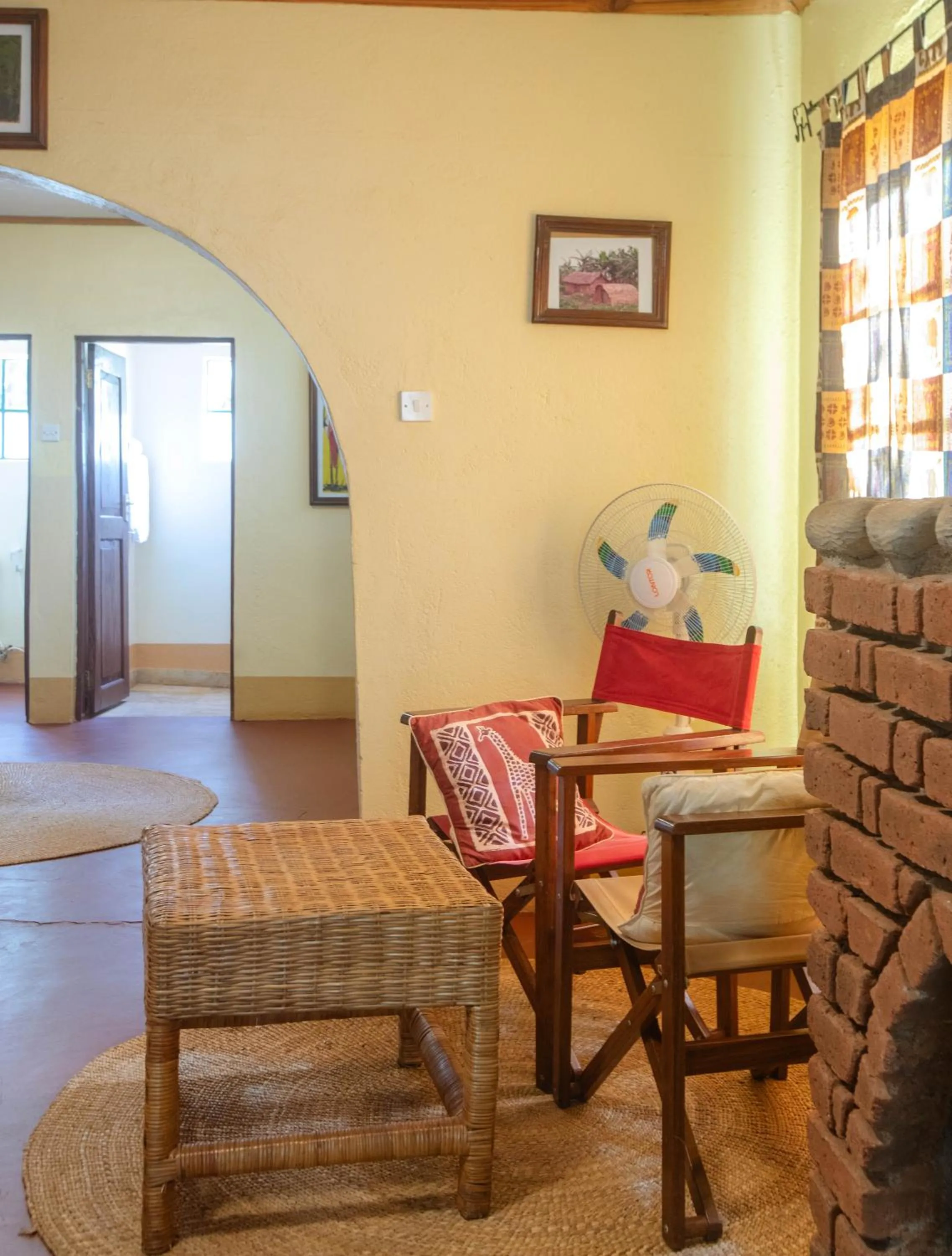 Seating area in Octagon Lodge