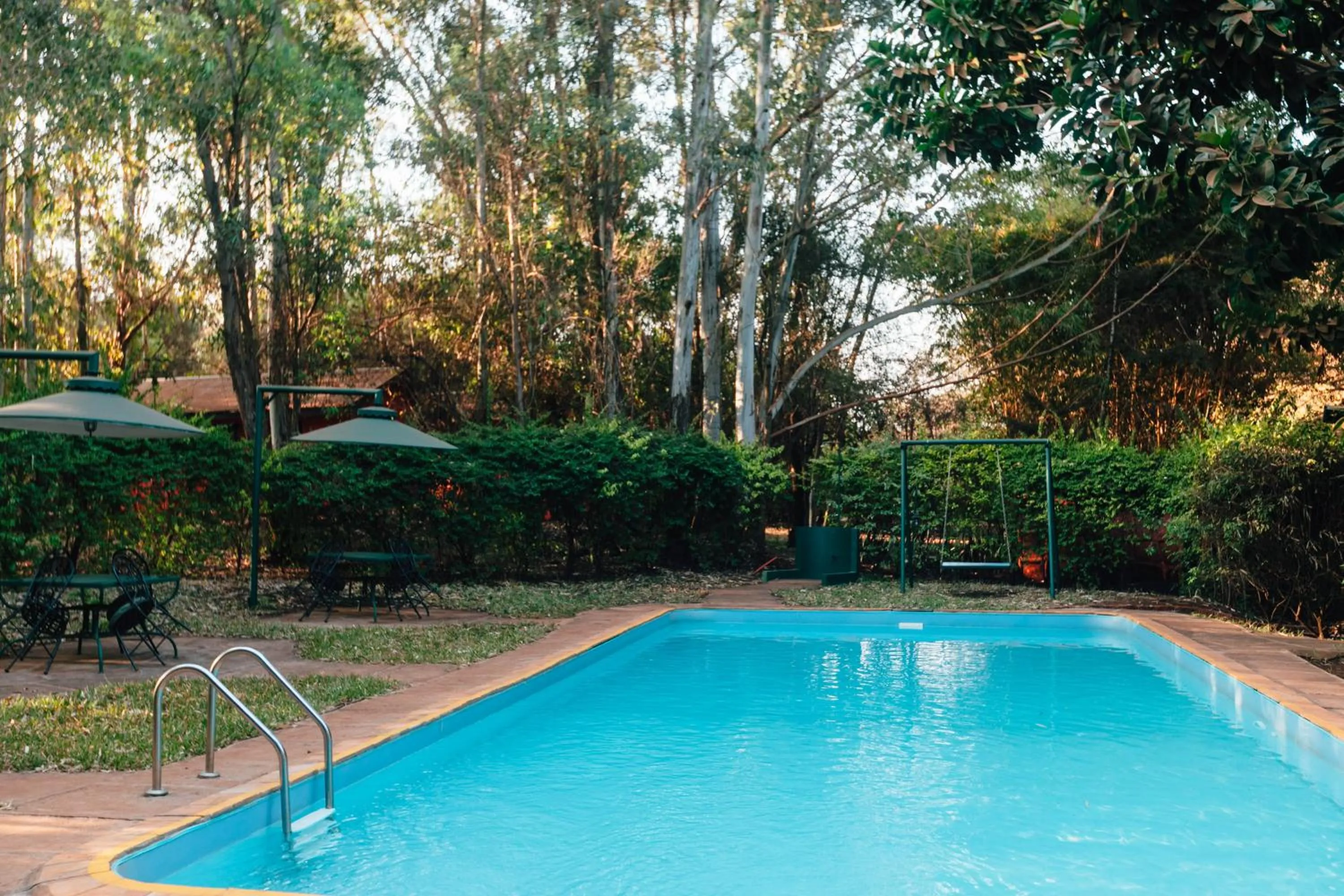 Swimming pool in Octagon Lodge