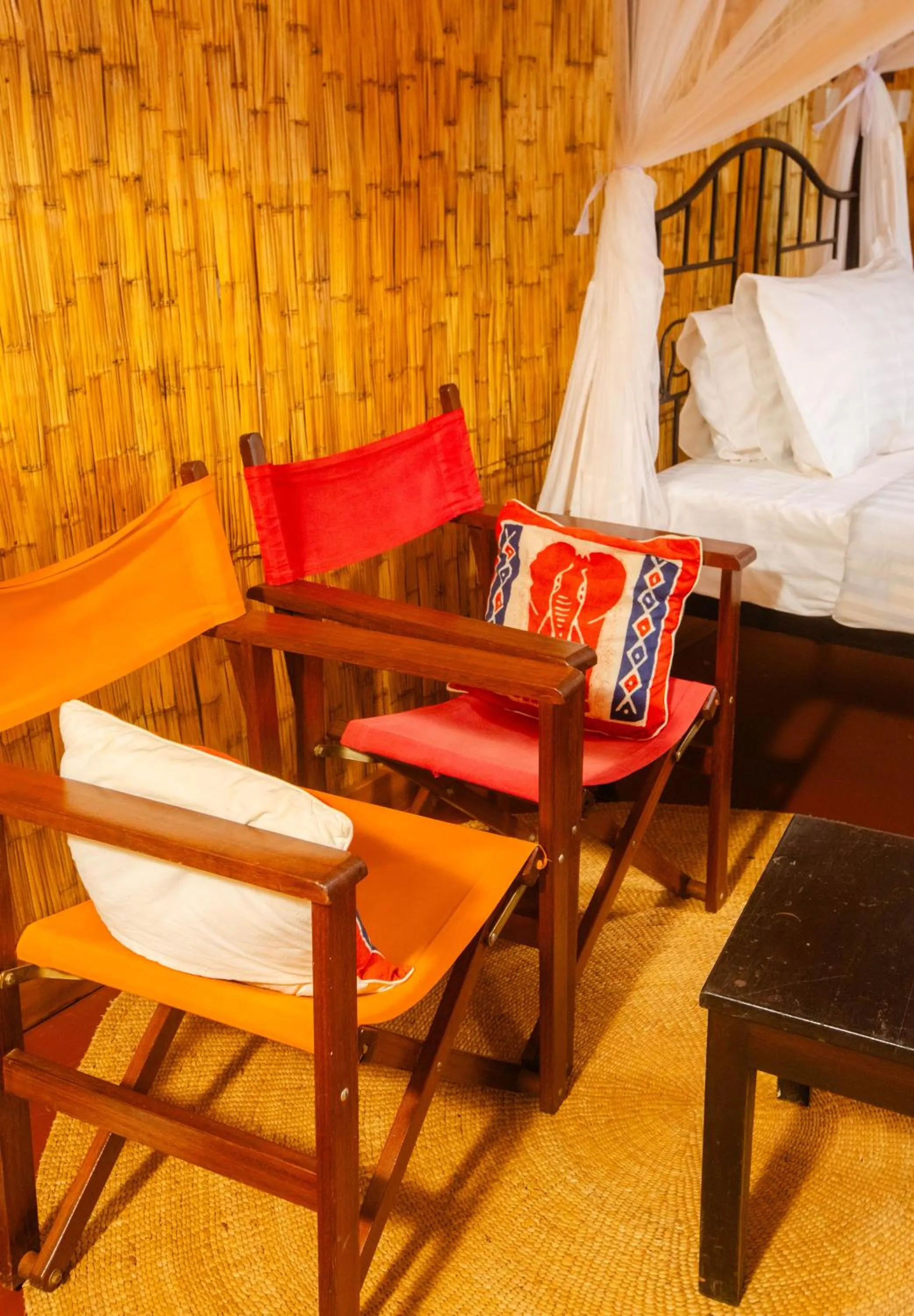 Seating area in Octagon Lodge