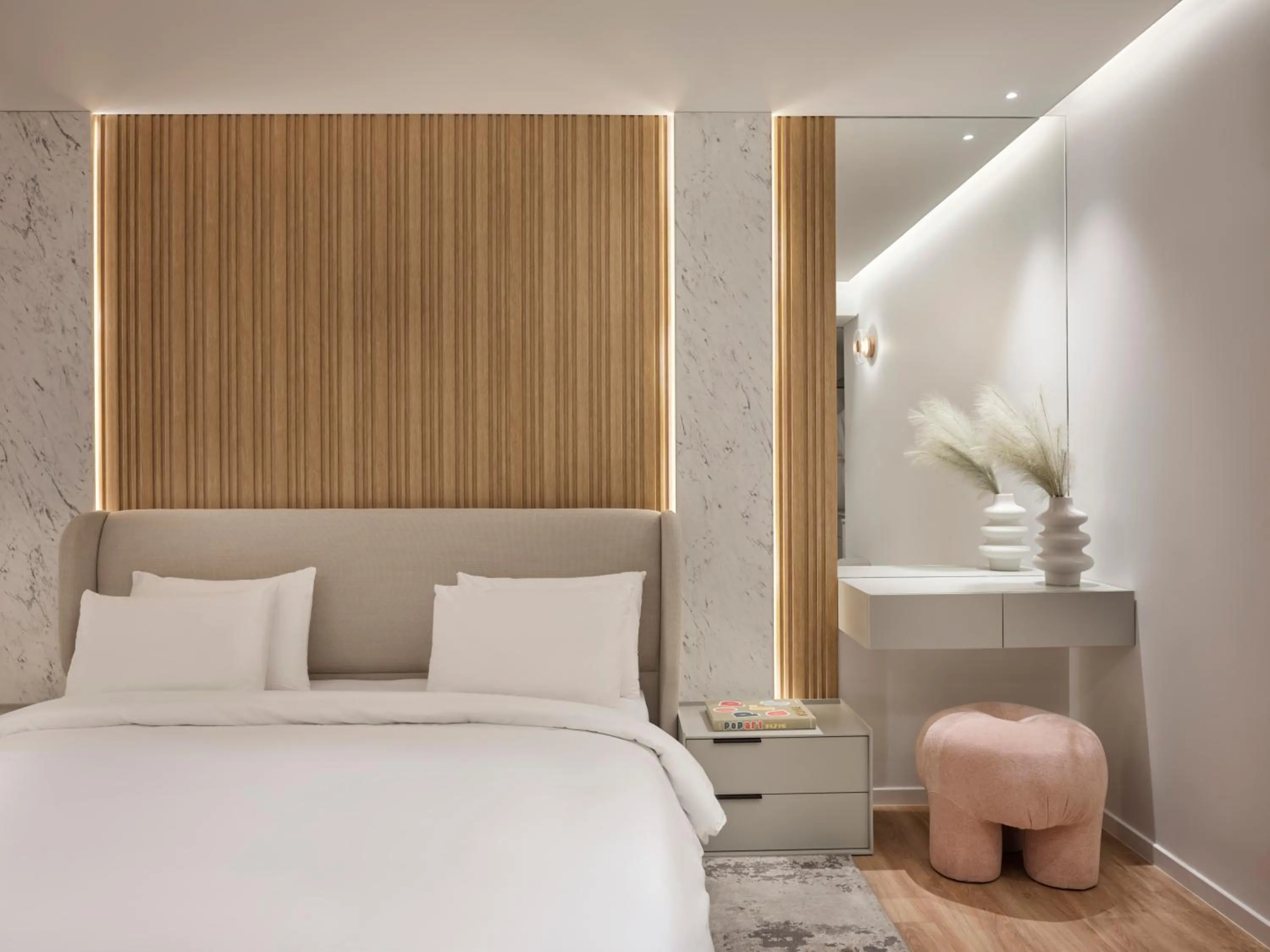 Bed in Nur Aparthotel Athens