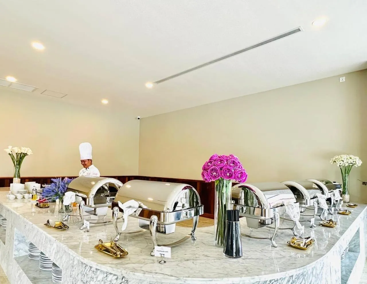 Buffet breakfast in Otres Beach Hotel