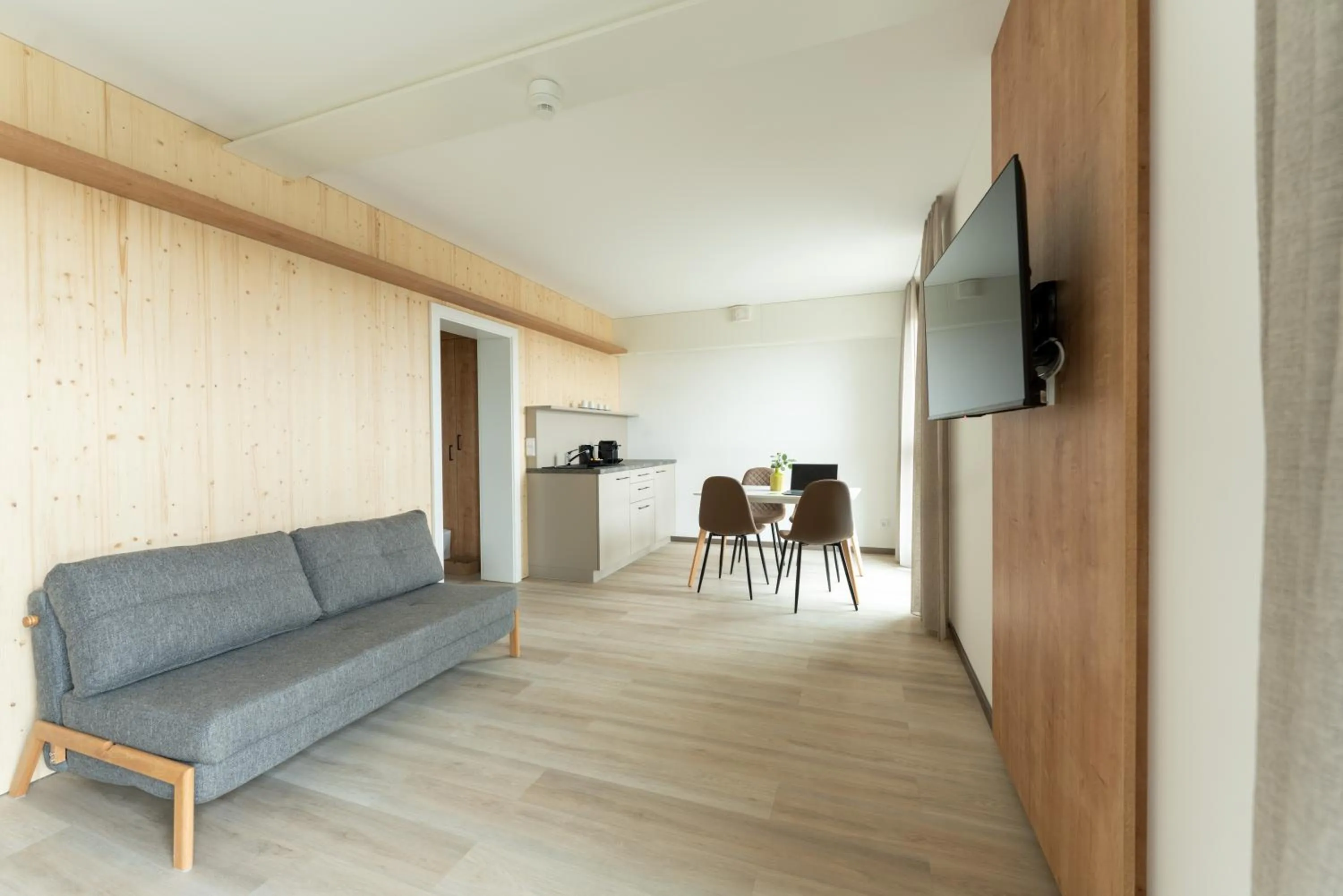 Kitchen or kitchenette in eee Hotel Eberstalzell