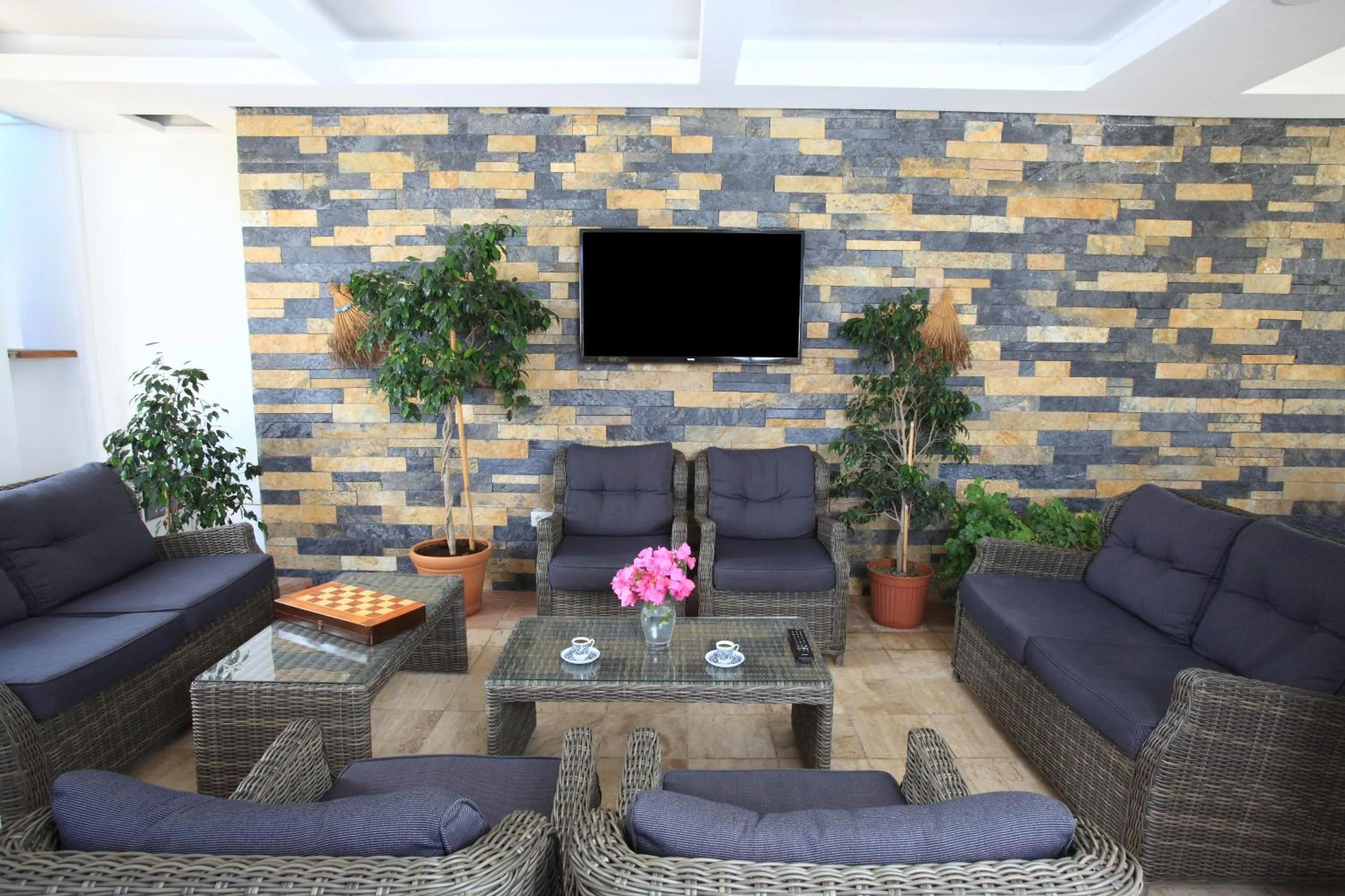 Seating area in Catamaran Hotel