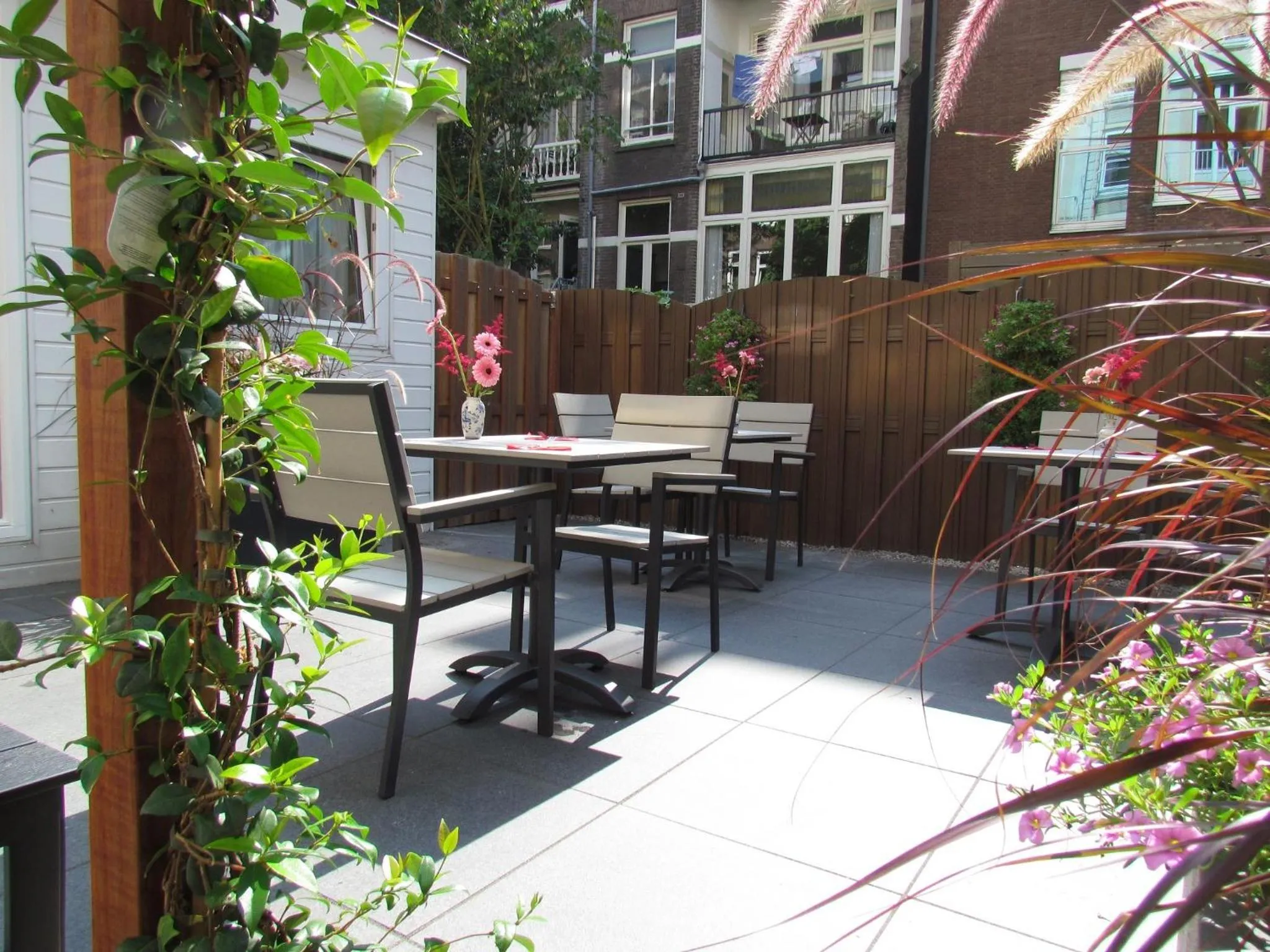 Garden in Hotel Asterisk, a family run hotel