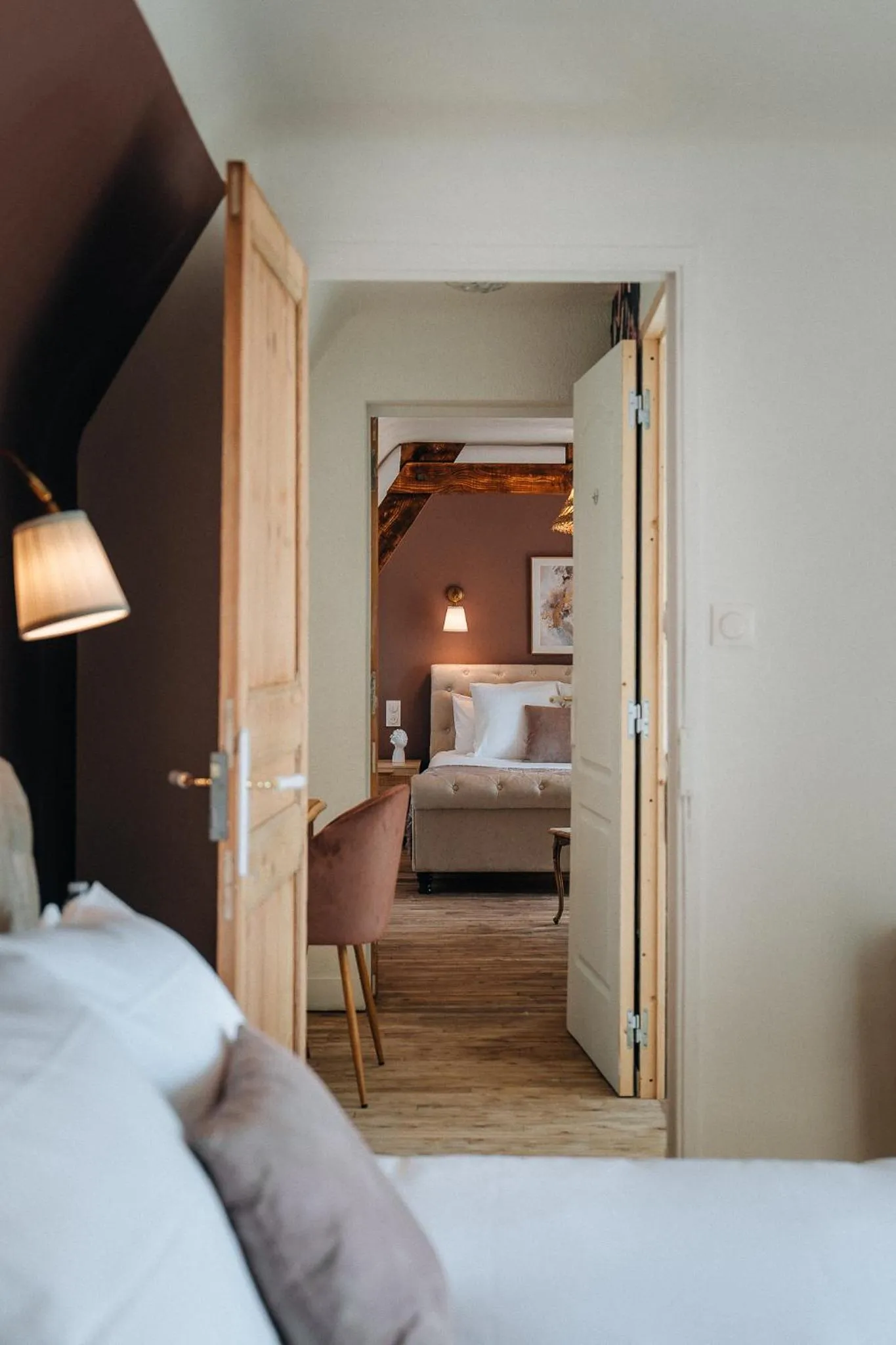 Bed in Hôtel l'Abbaye