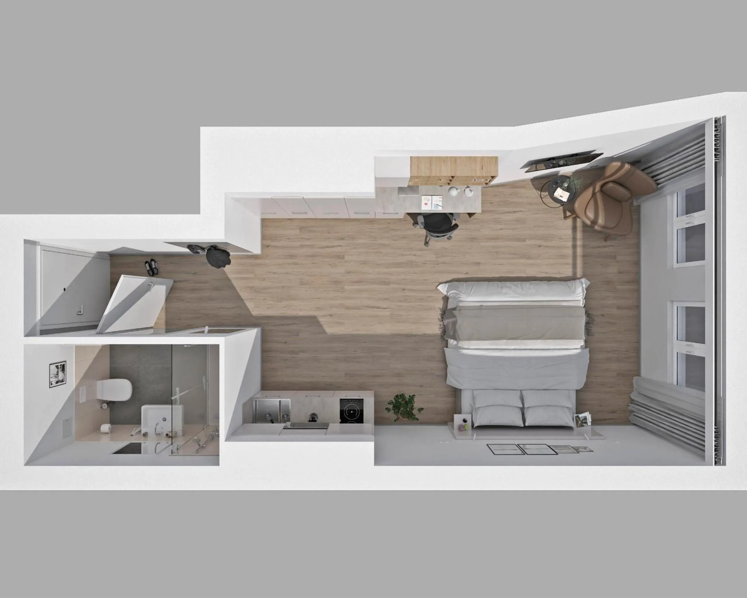 Kitchen or kitchenette in Home and CoLiving Bonn I Aparthotel