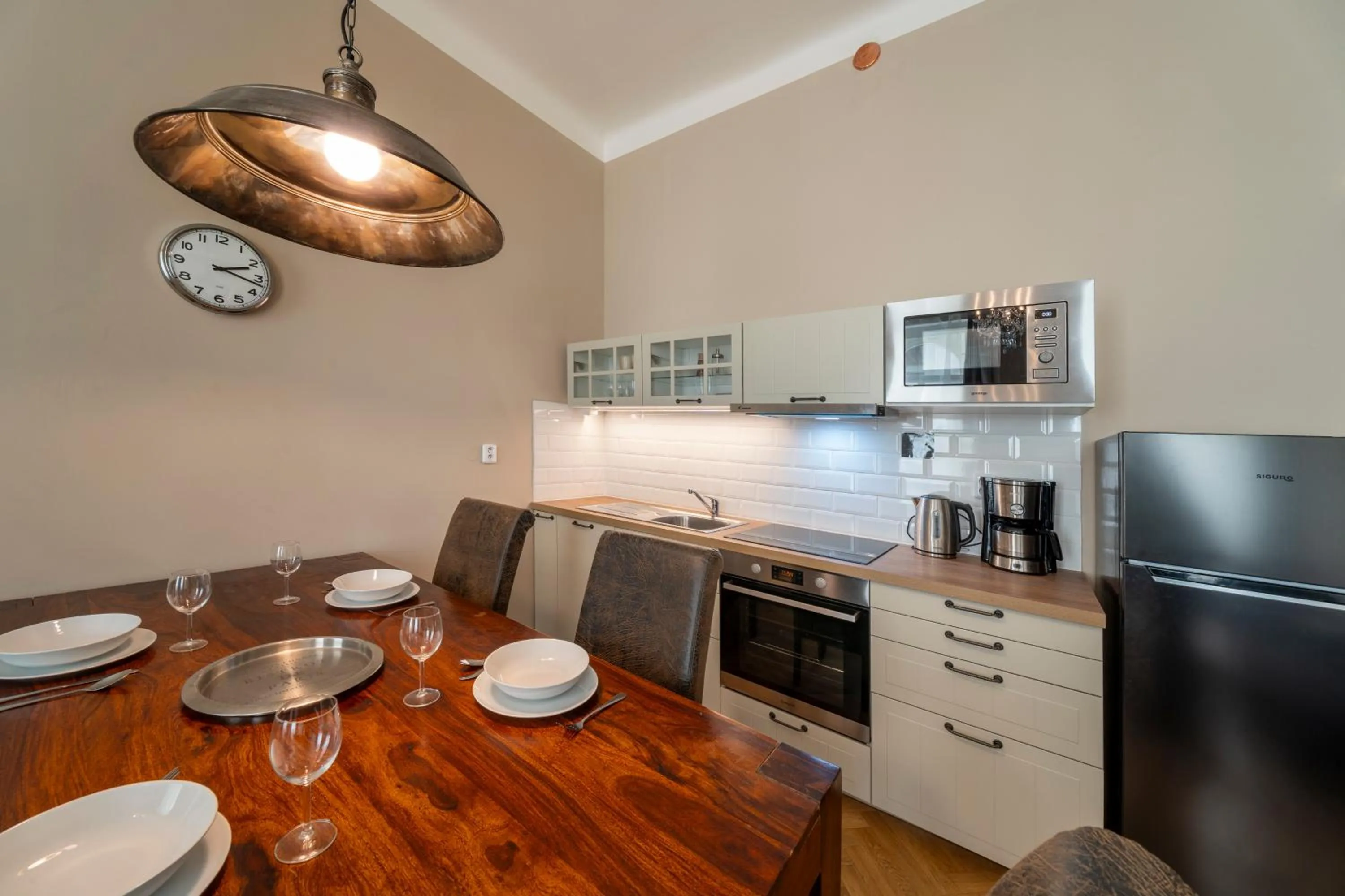 Kitchen or kitchenette in Apart Hotel Zborovska