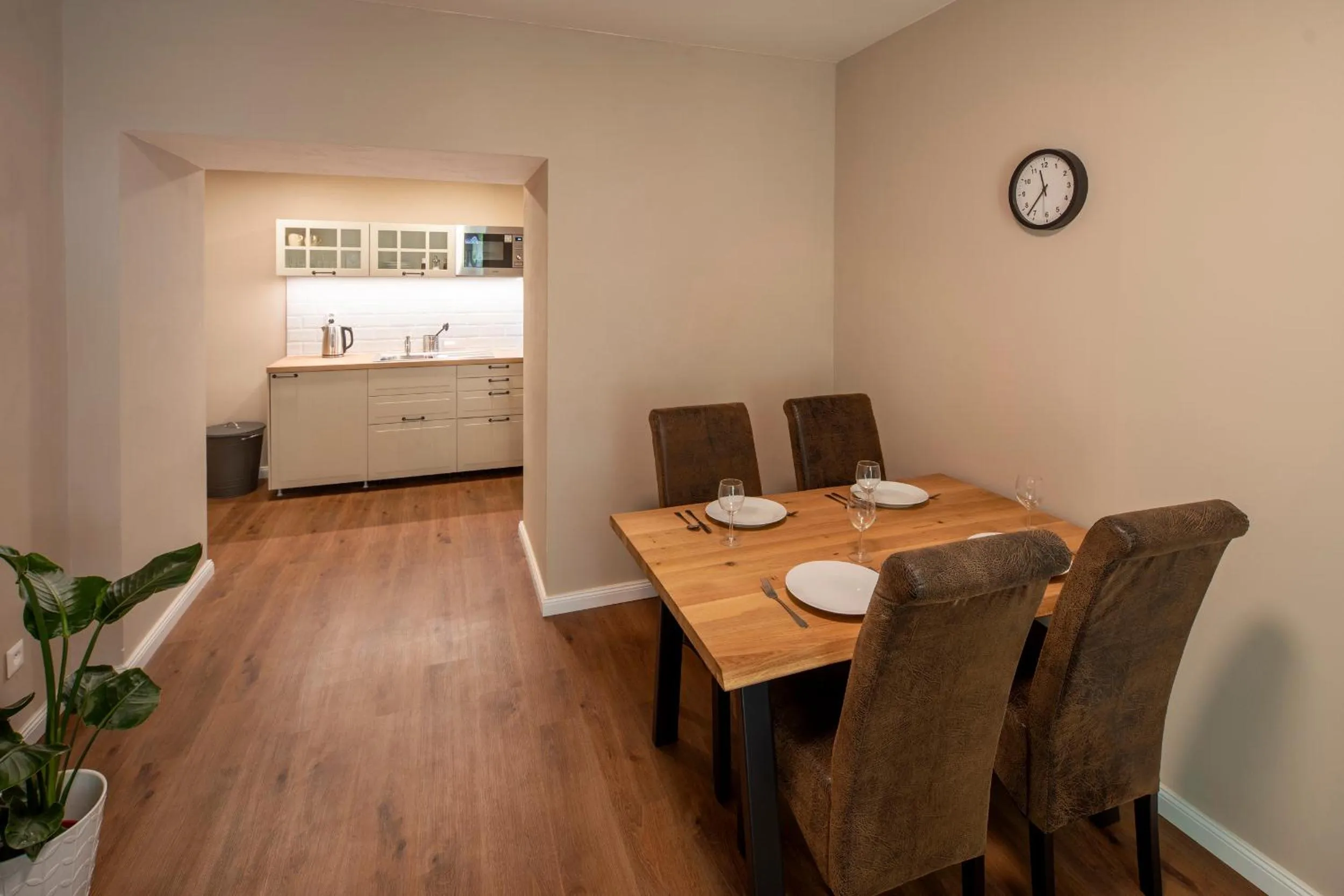 Kitchen or kitchenette in Apart Hotel Zborovska