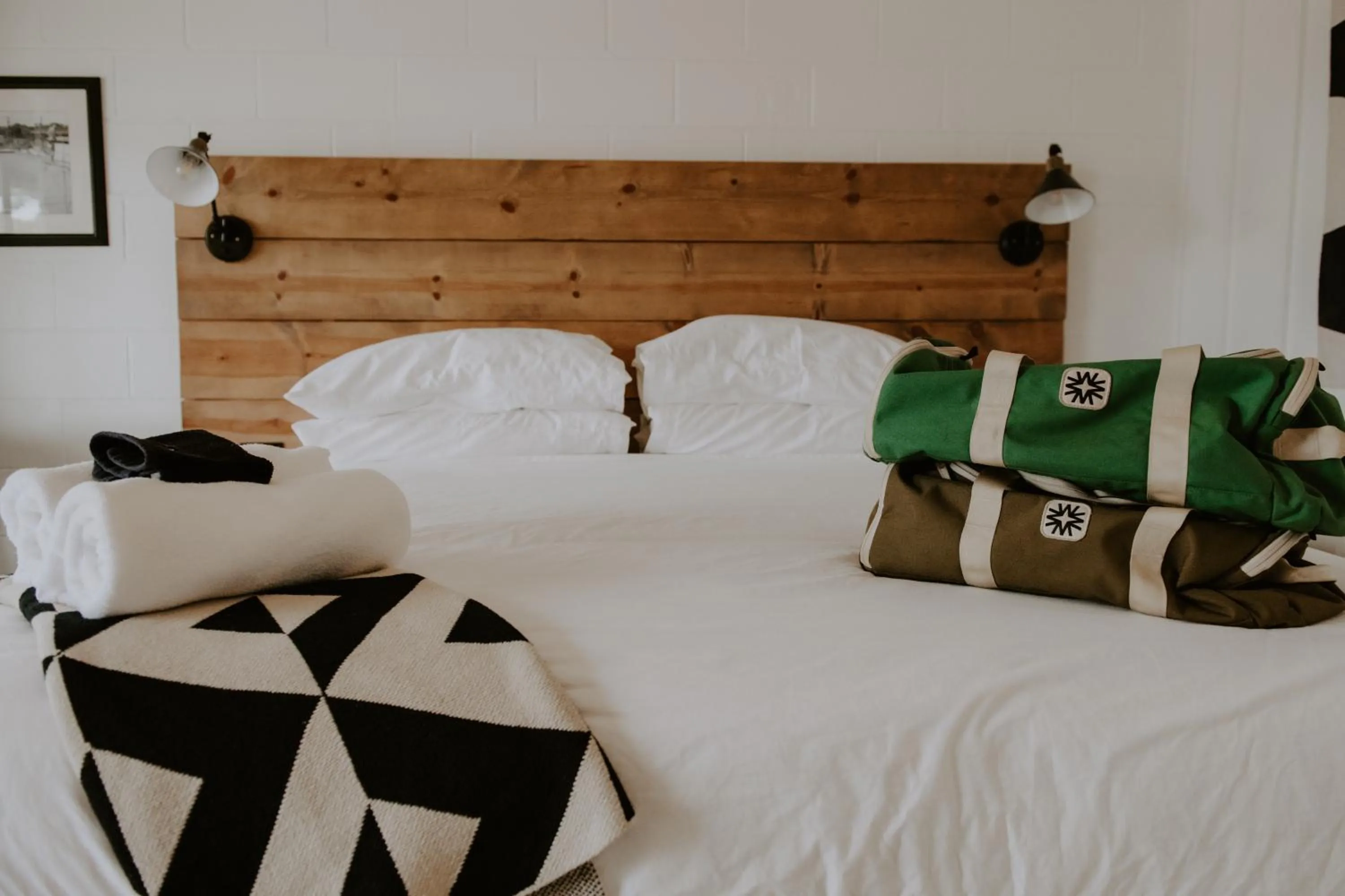 Bed in Triangle Motel