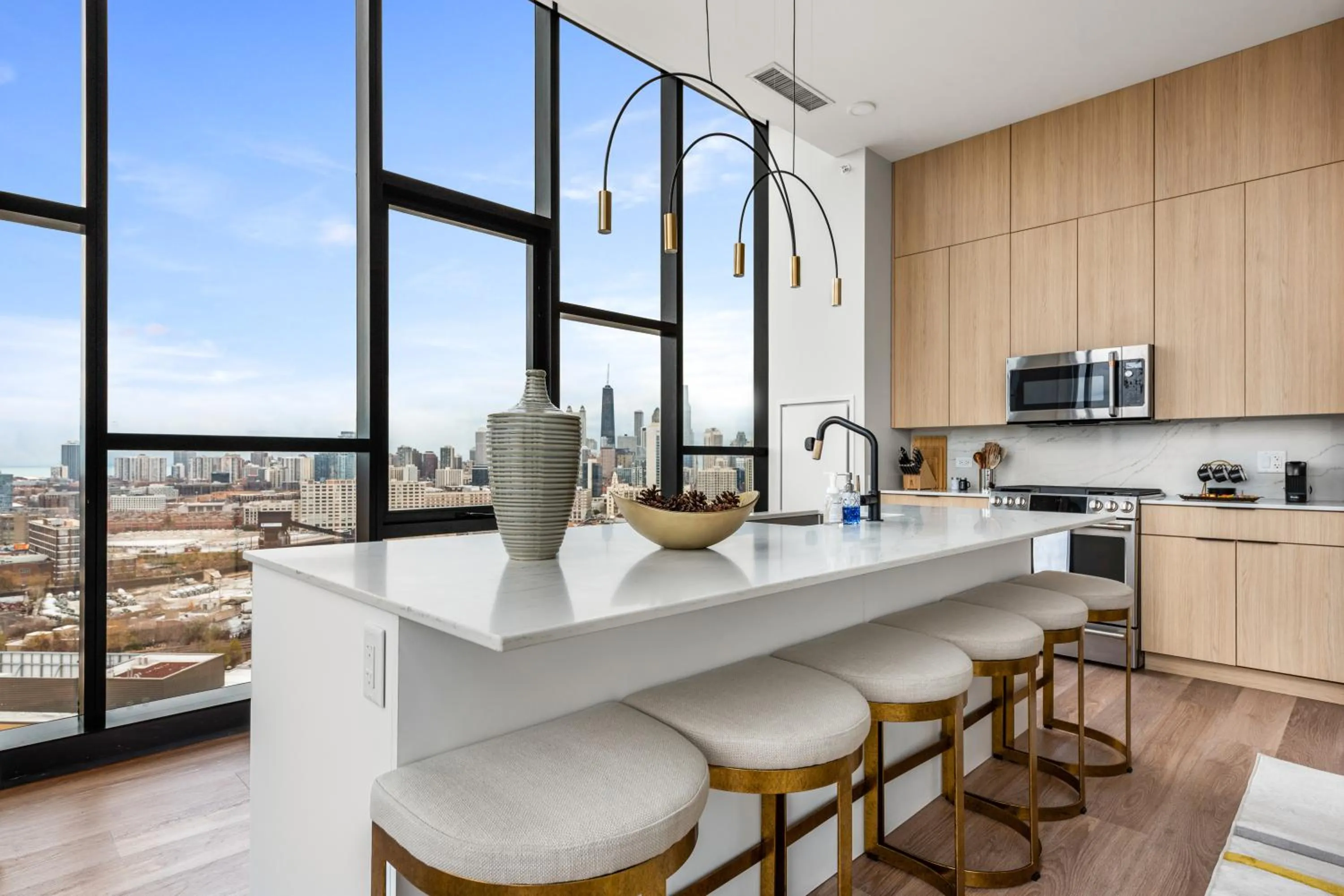 Kitchen or kitchenette in Avenir West Loop Penthouses with Iconic City Views