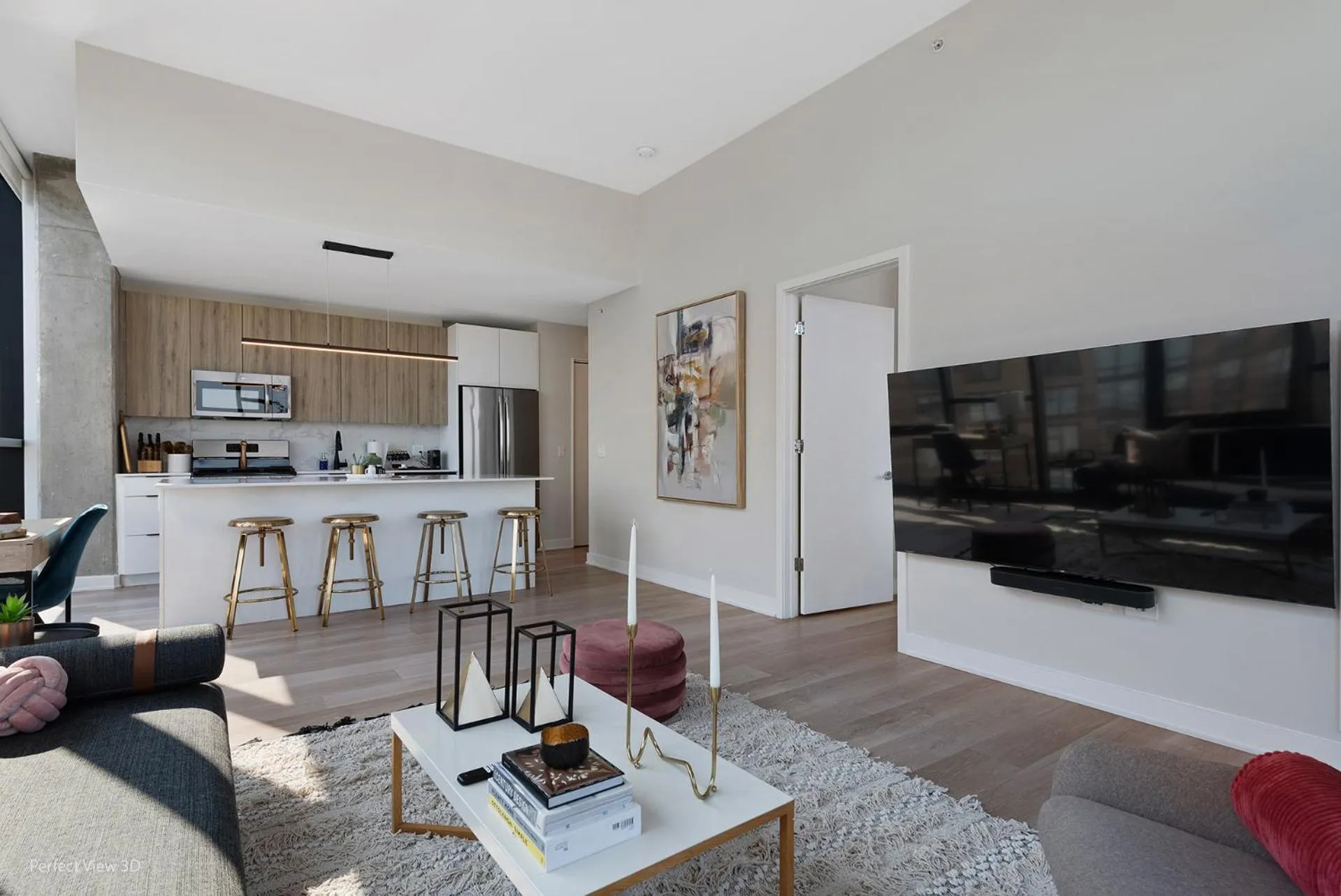 TV and multimedia in Avenir West Loop Penthouses with Iconic City Views