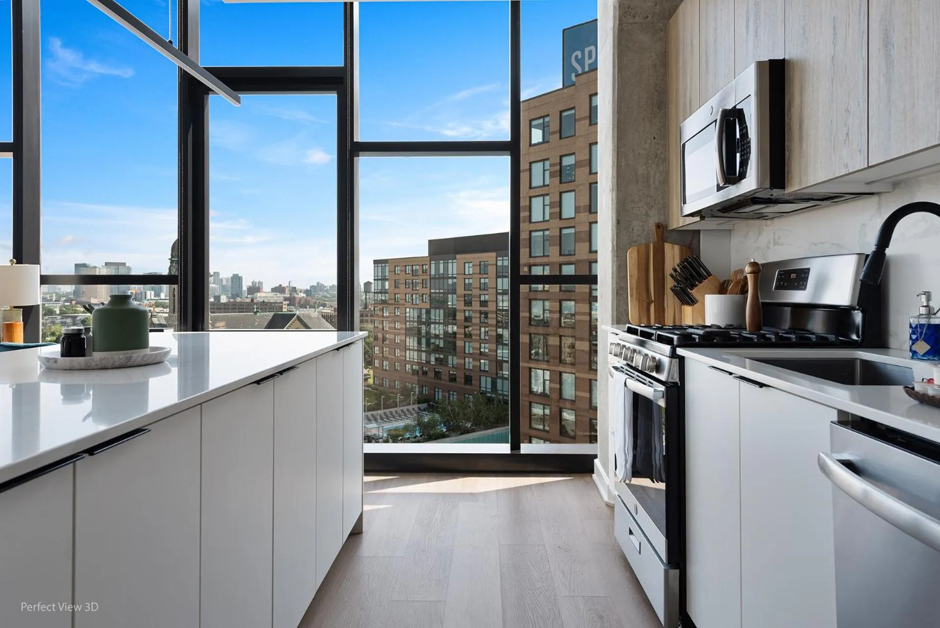 kitchen in Avenir West Loop Penthouses with Iconic City Views