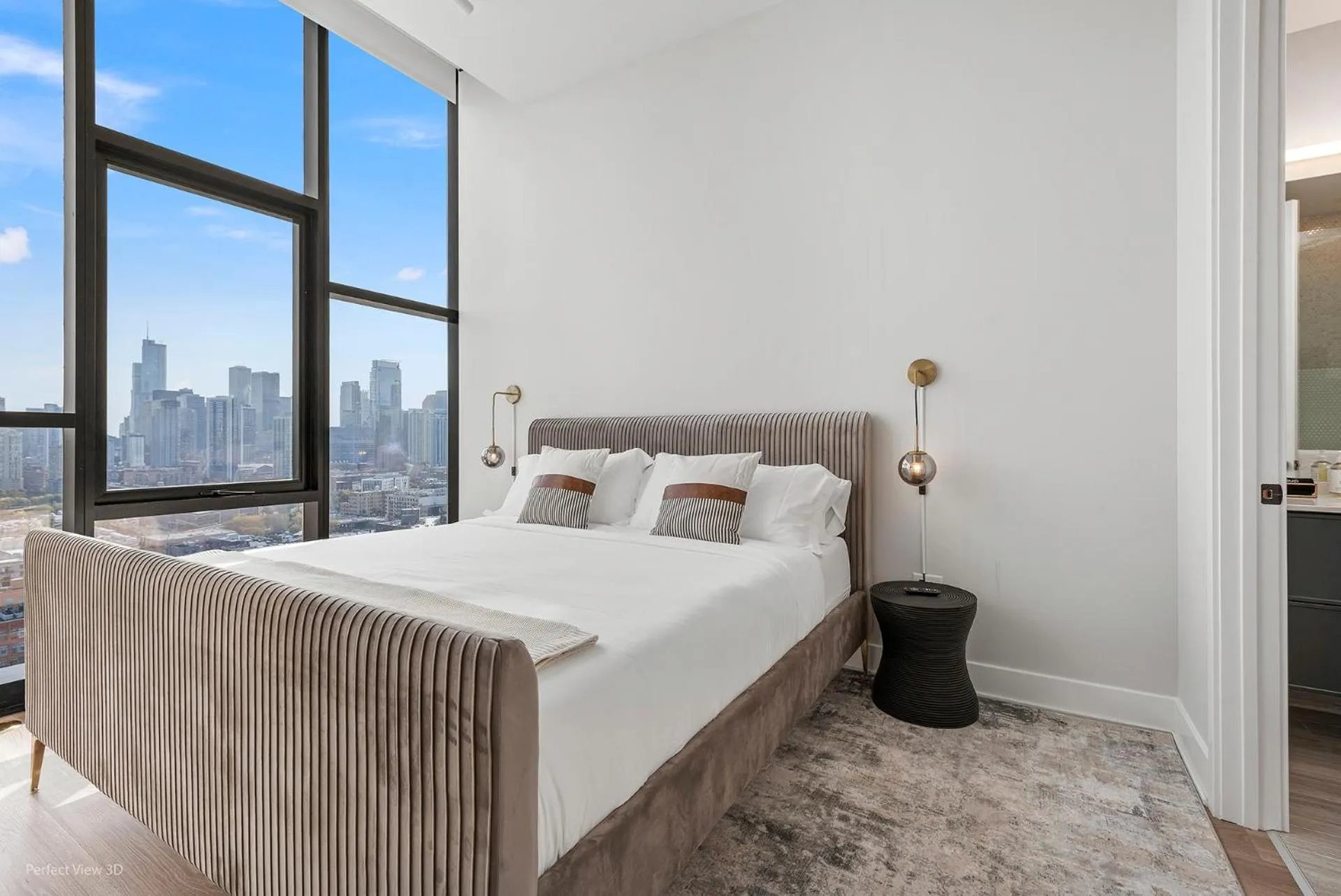 Bedroom, Bed in Avenir West Loop Penthouses with Iconic City Views