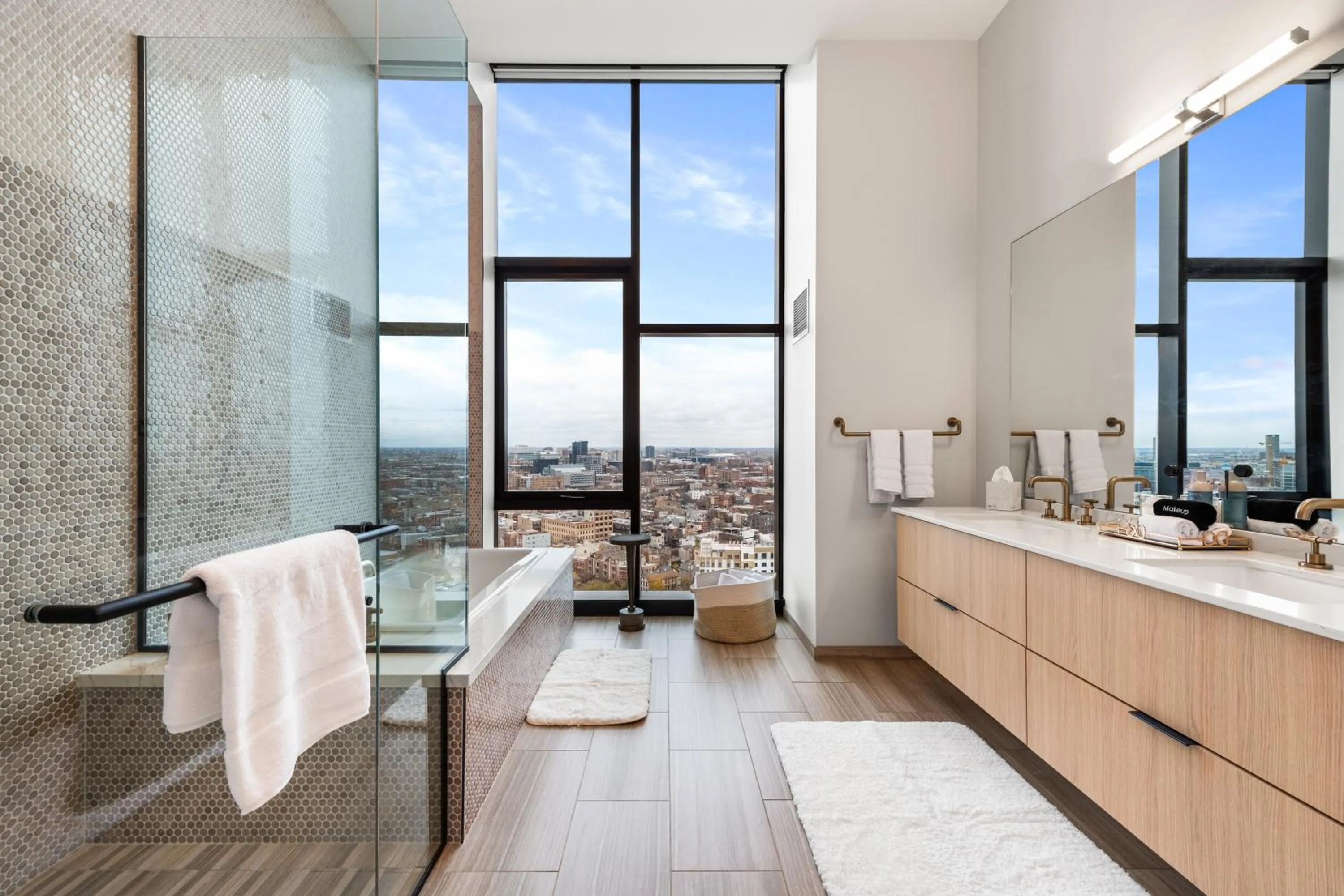 Bathroom in Avenir West Loop Penthouses with Iconic City Views