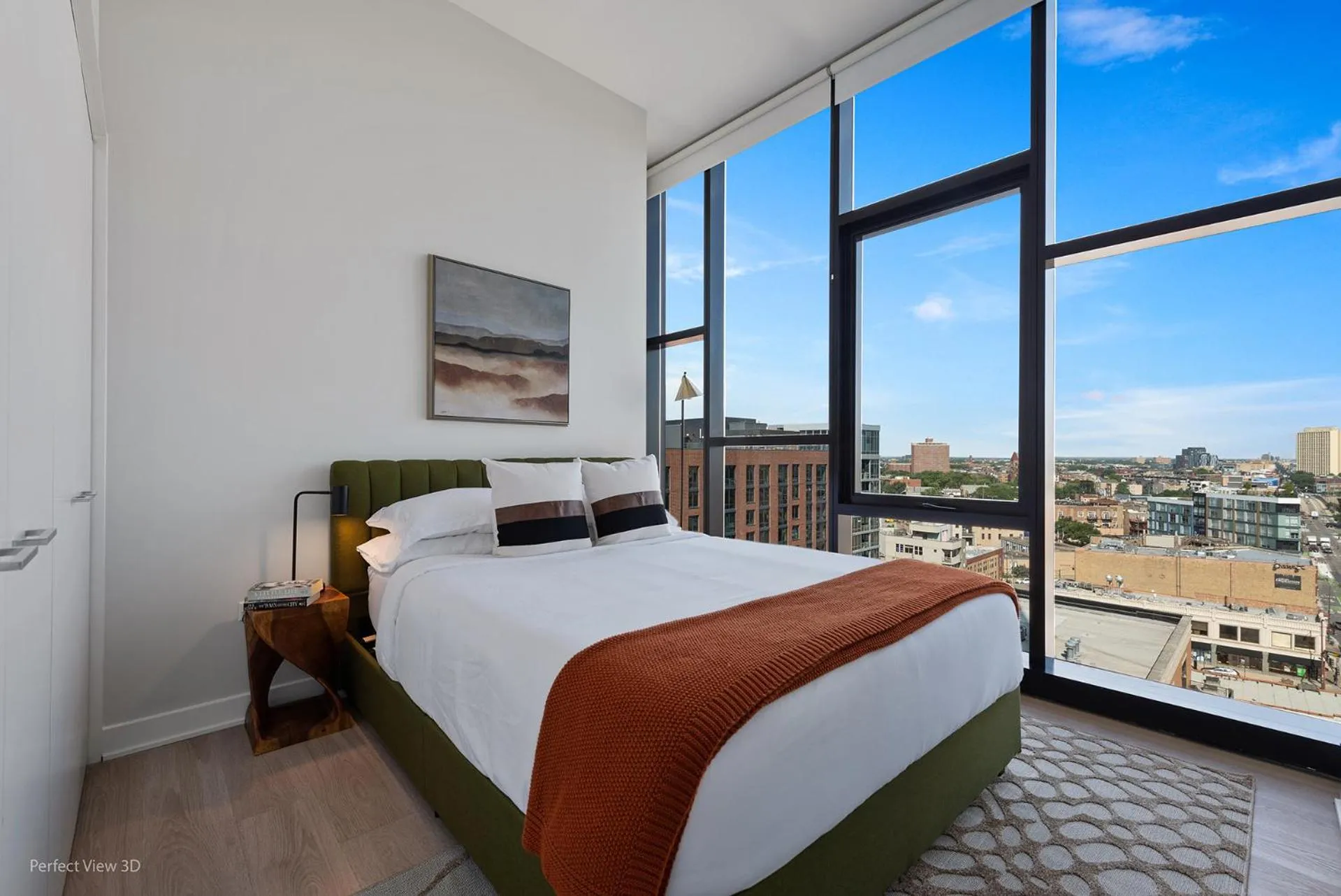 Bedroom, Bed in Avenir West Loop Penthouses with Iconic City Views