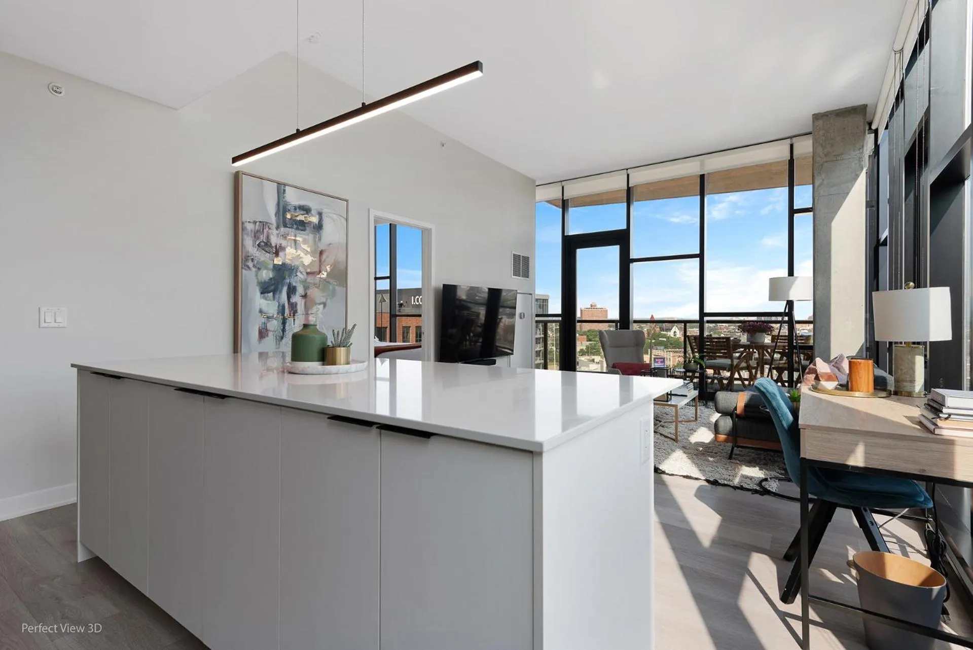 TV and multimedia in Avenir West Loop Penthouses with Iconic City Views
