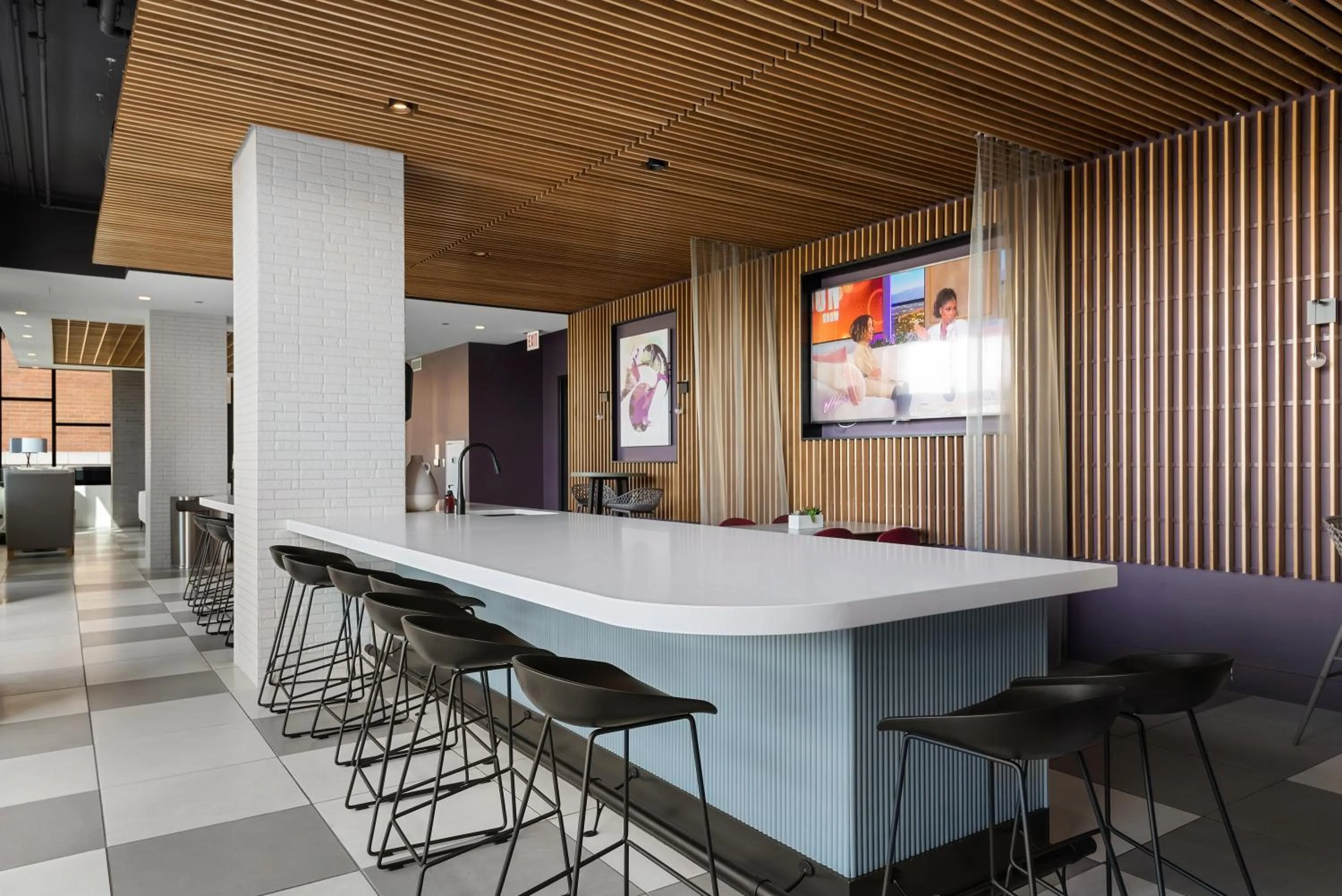Seating area in Avenir West Loop Penthouses with Iconic City Views