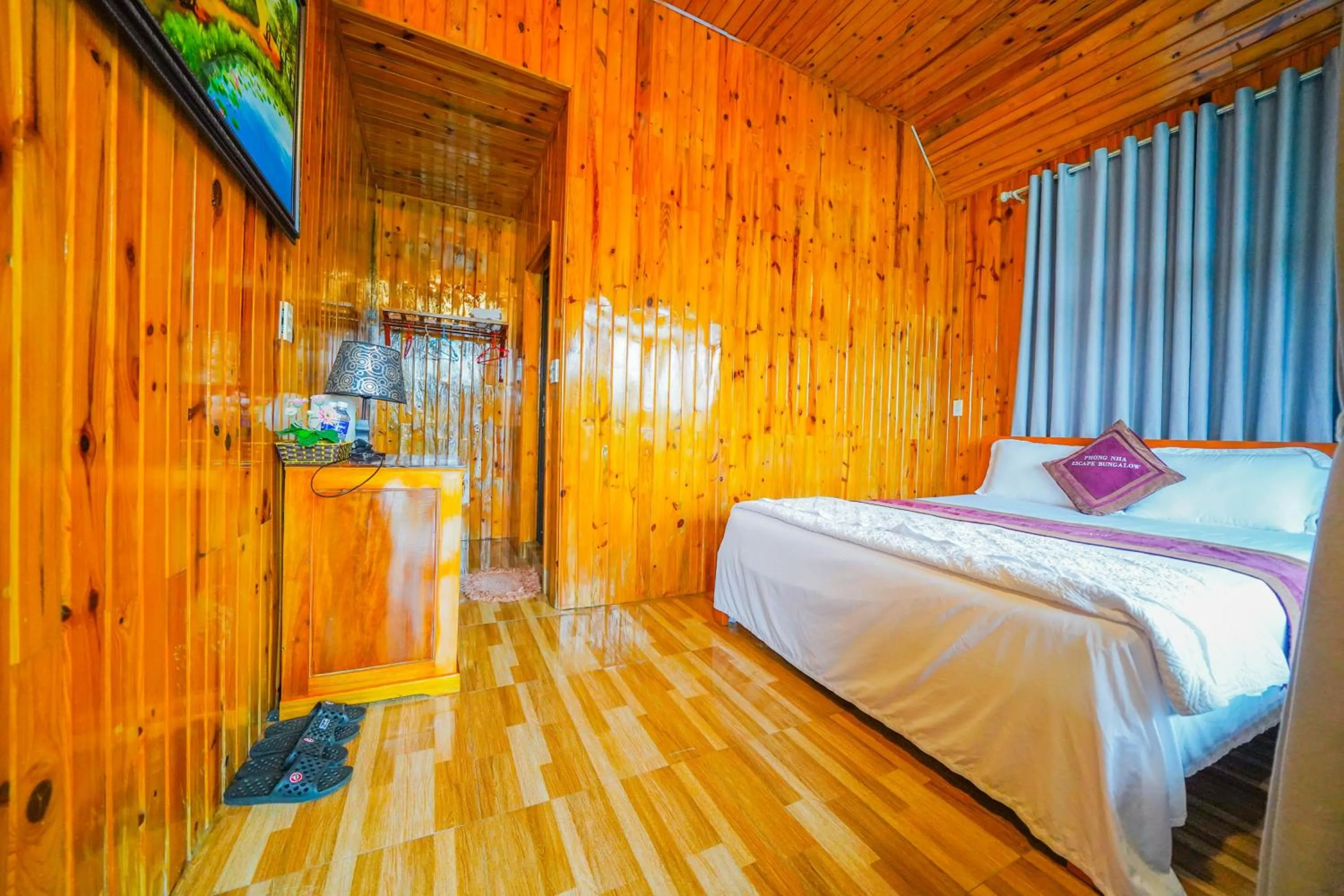 Bed in Phong Nha Escape Bungalow