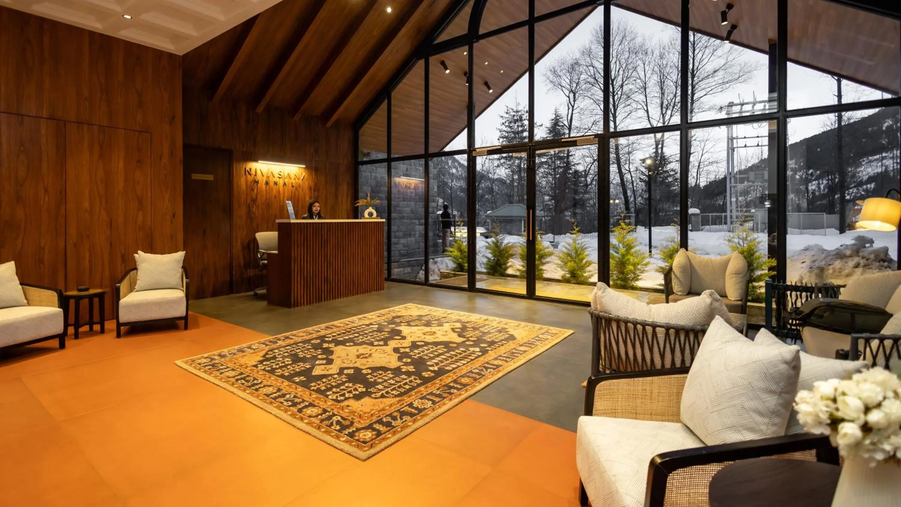 Lobby or reception in Nivasana Manali - A Luxury Boutique Hotel
