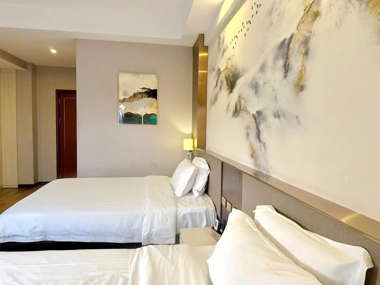 Bed in 东都明月酒店Dong Do Minh Nguyet