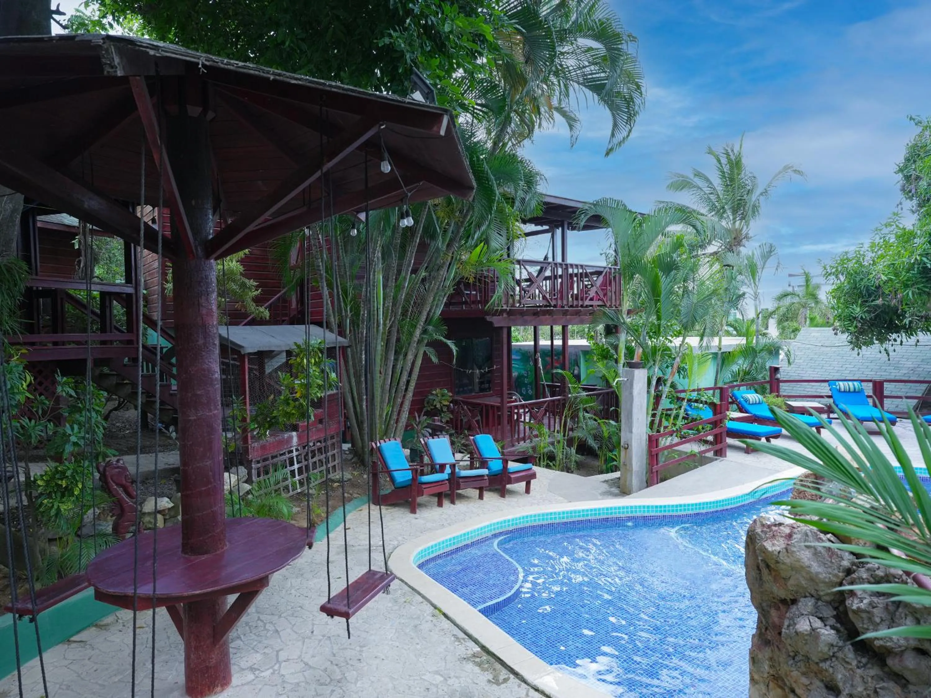 Pool view in West Bay Lodge and Spa