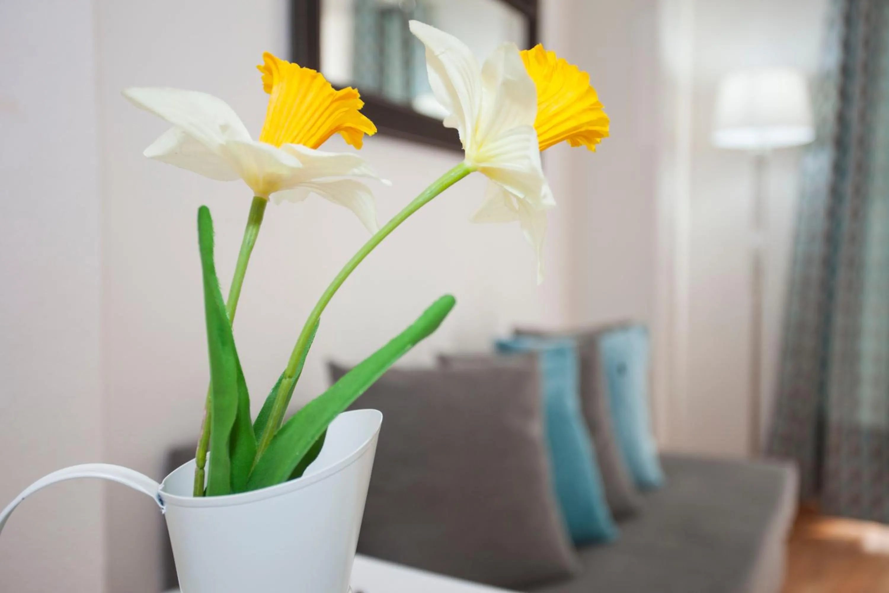 Decorative detail, Bed in Fuencarral Apartments