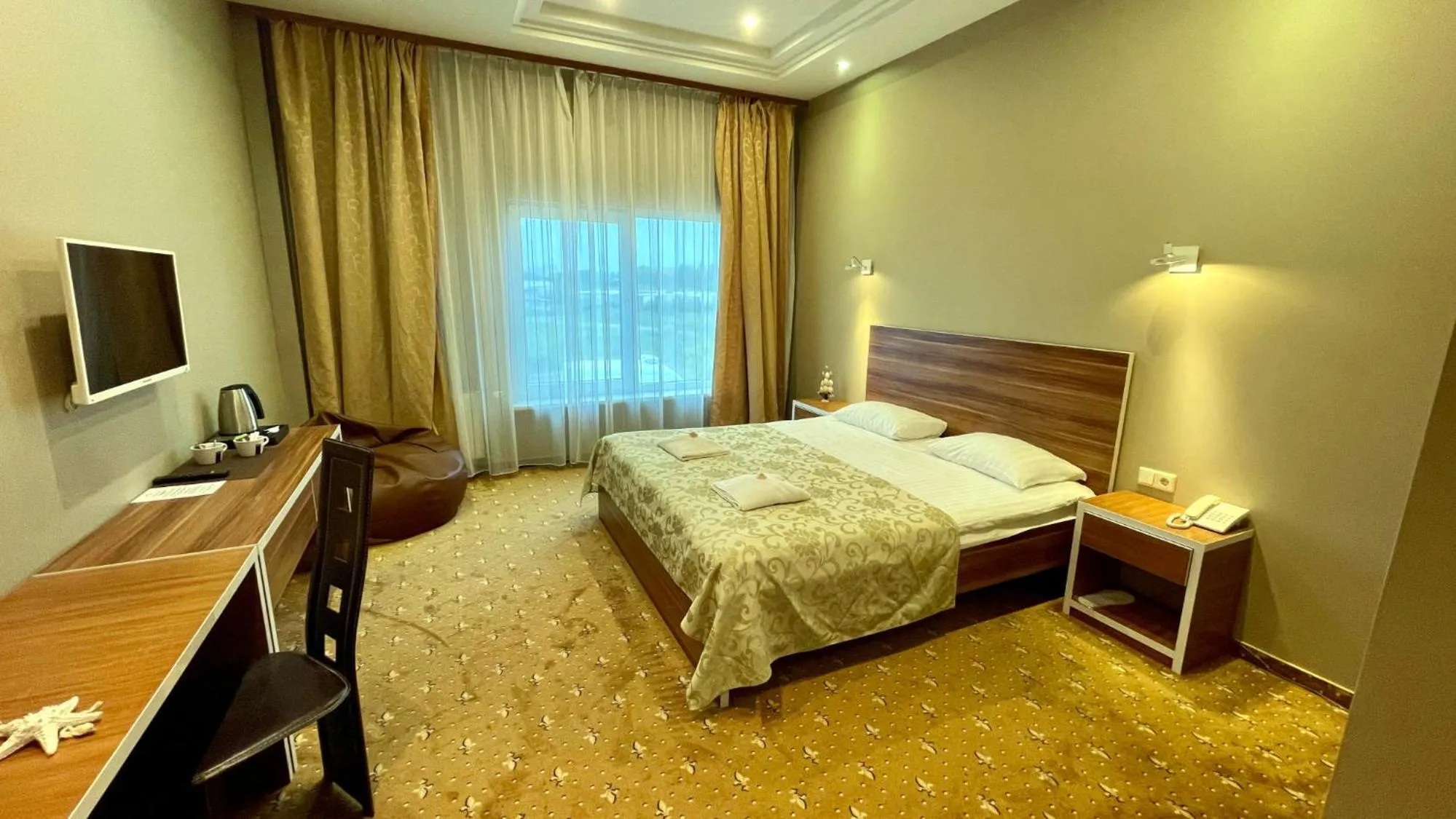 Bed in Riga Unimars Hotel