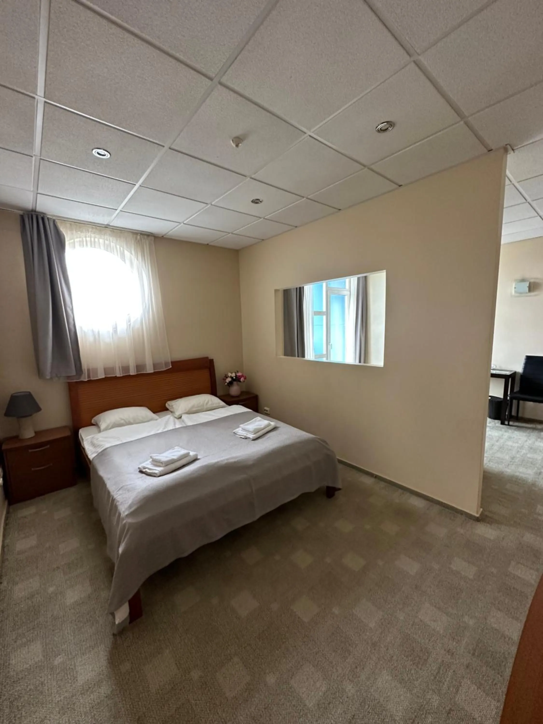 Bed in Riga Unimars Hotel