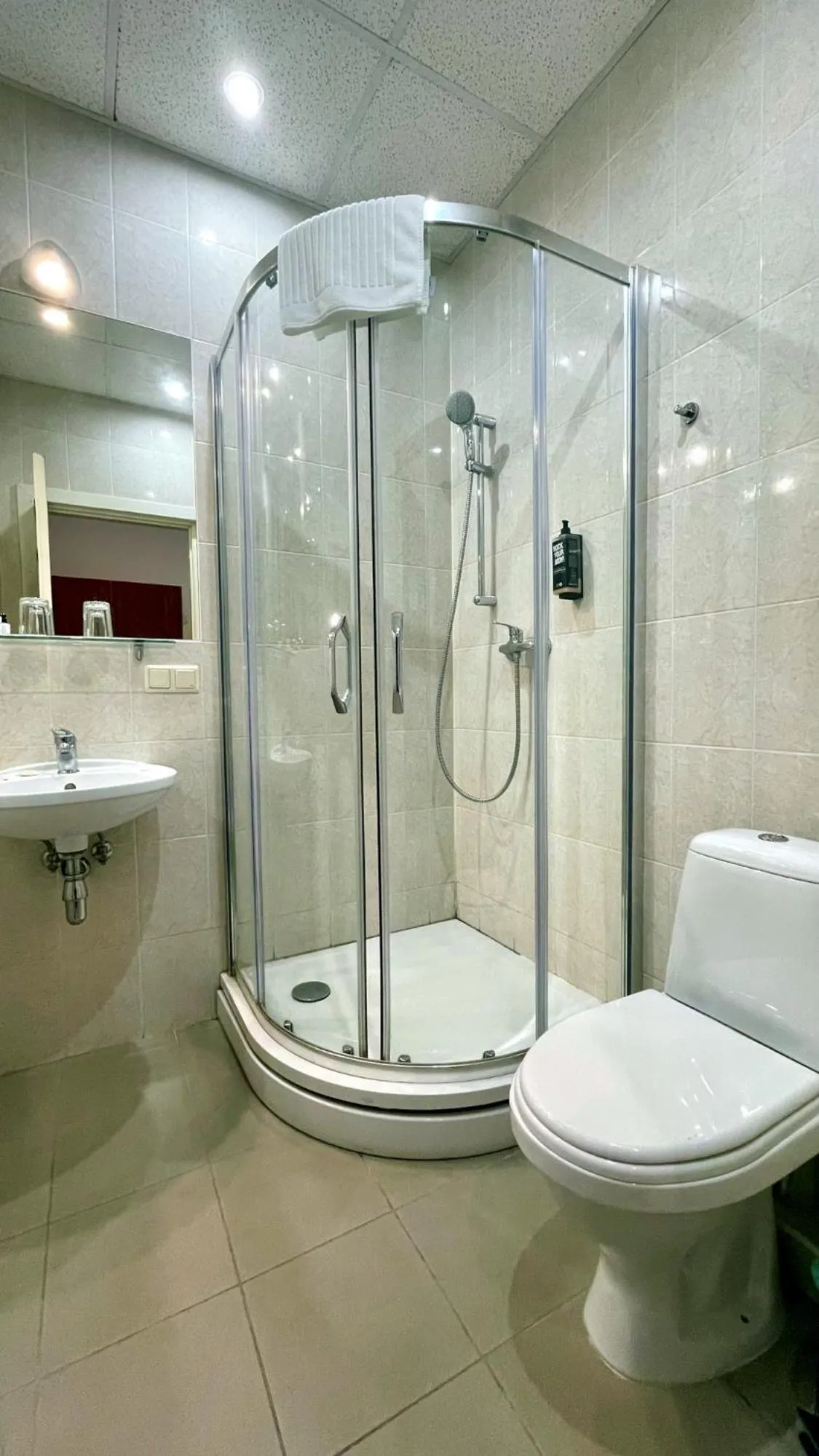 Shower in Riga Unimars Hotel