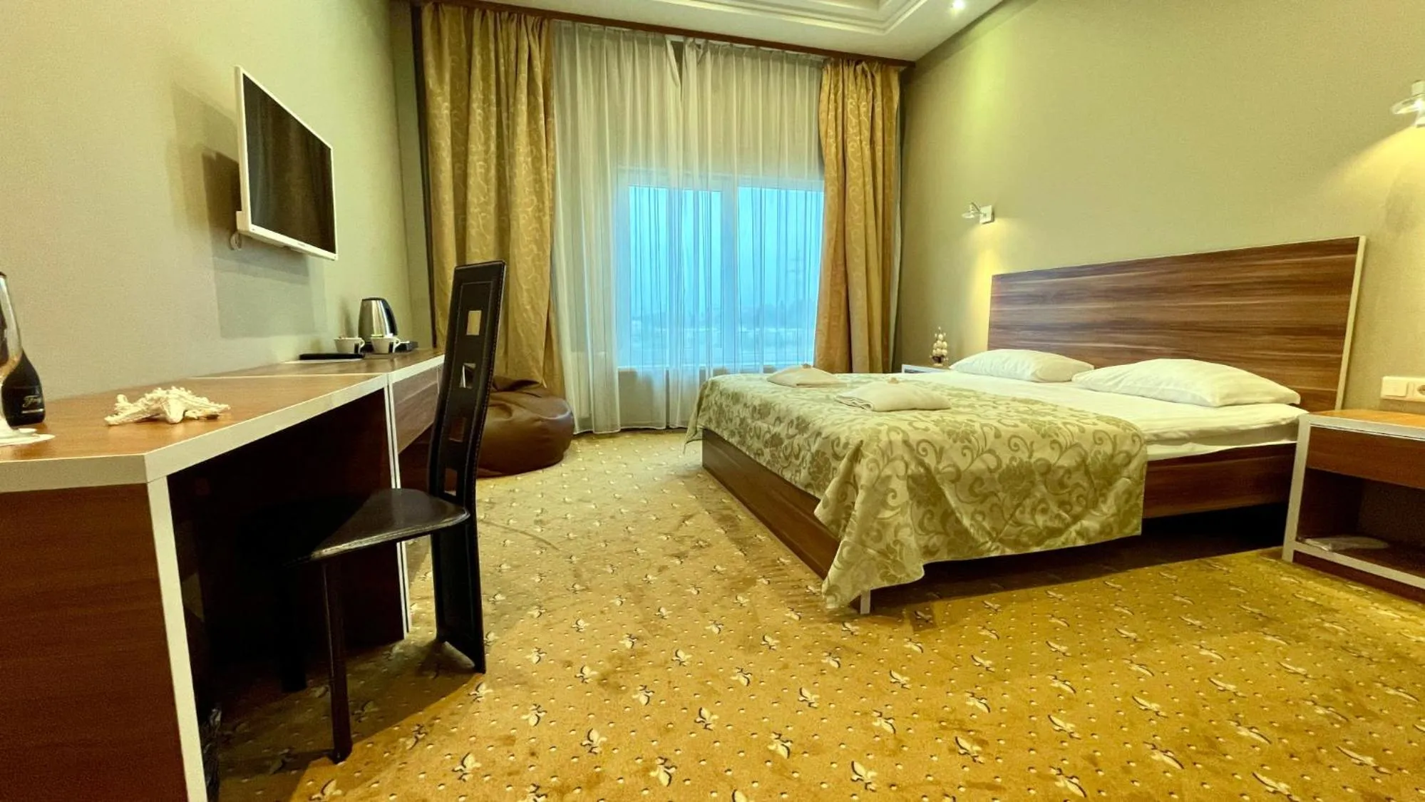 Photo of the whole room, Bed in Riga Unimars Hotel