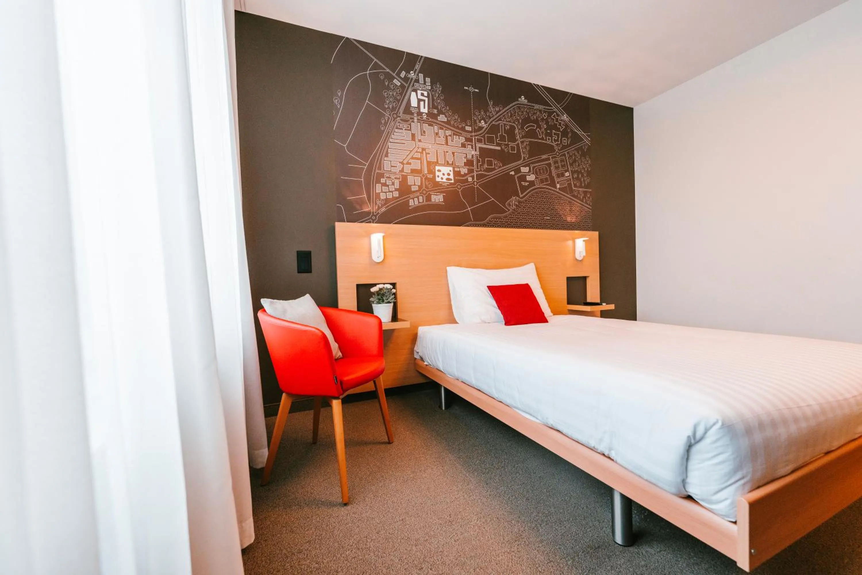 Bed in SwissTech Hotel