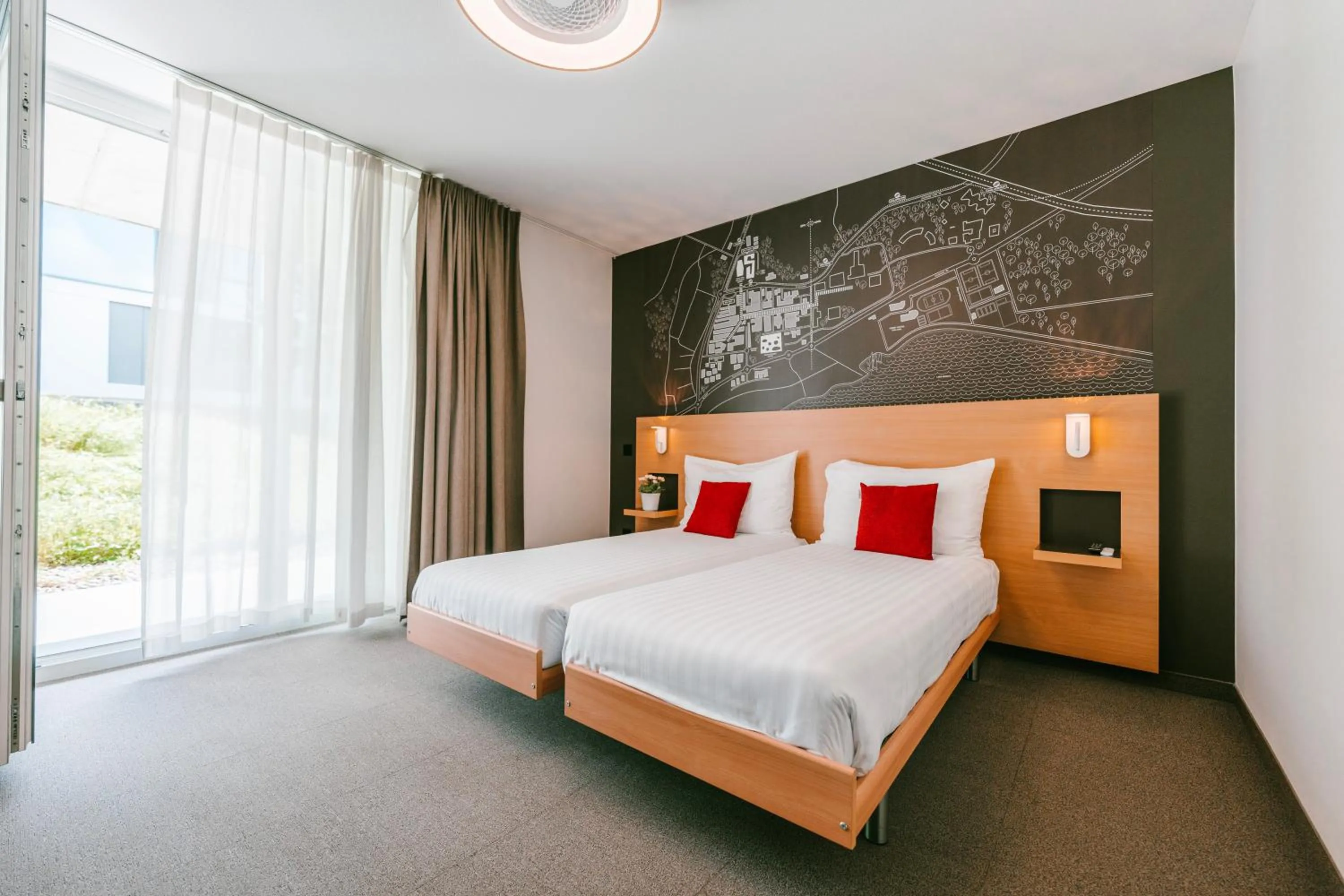 Bed in SwissTech Hotel