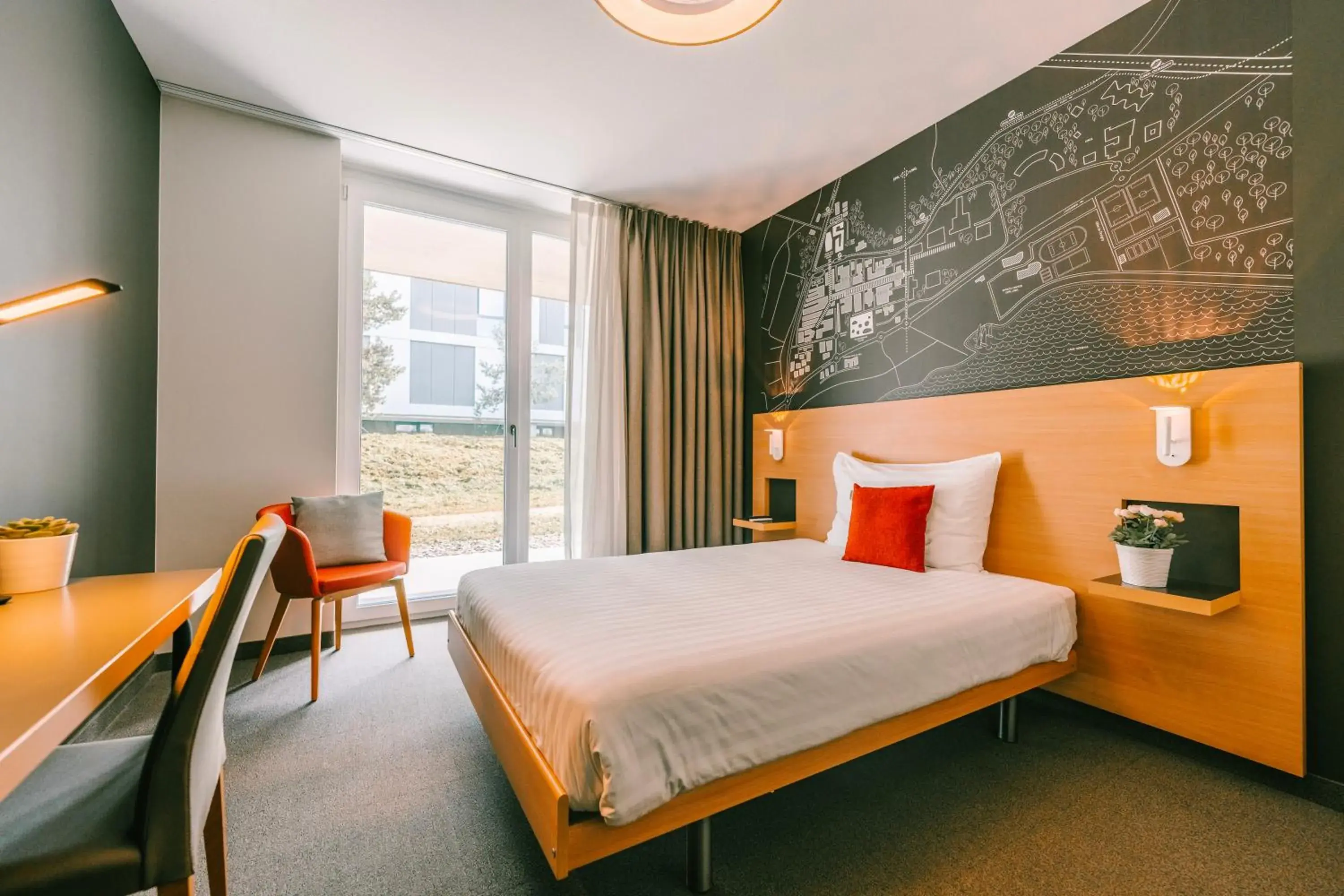 Single Room with Garden View in SwissTech Hotel Single Room with Garden View in SwissTech Hotel