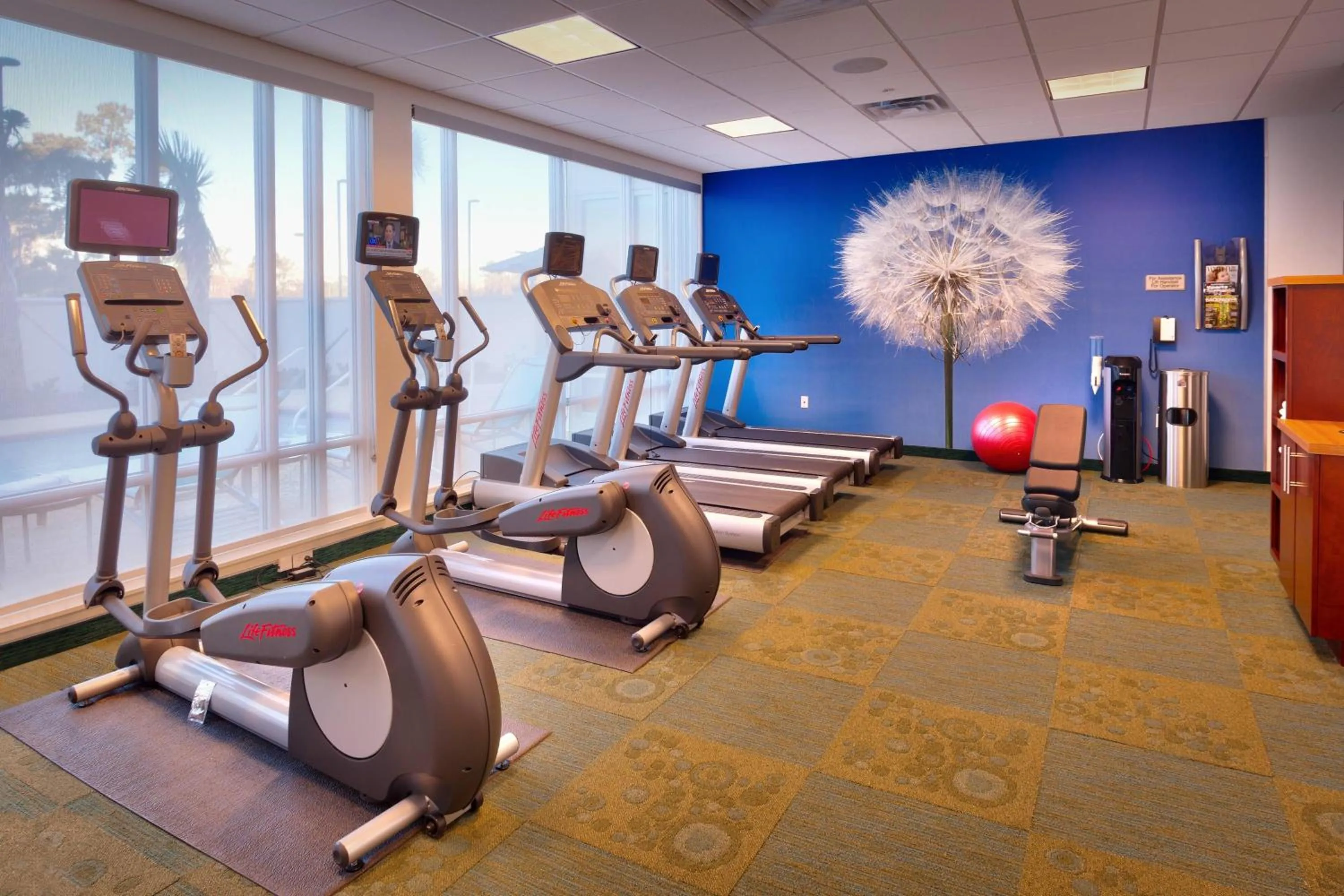 Fitness centre/facilities in SpringHill Suites by Marriott Houston I-45 North