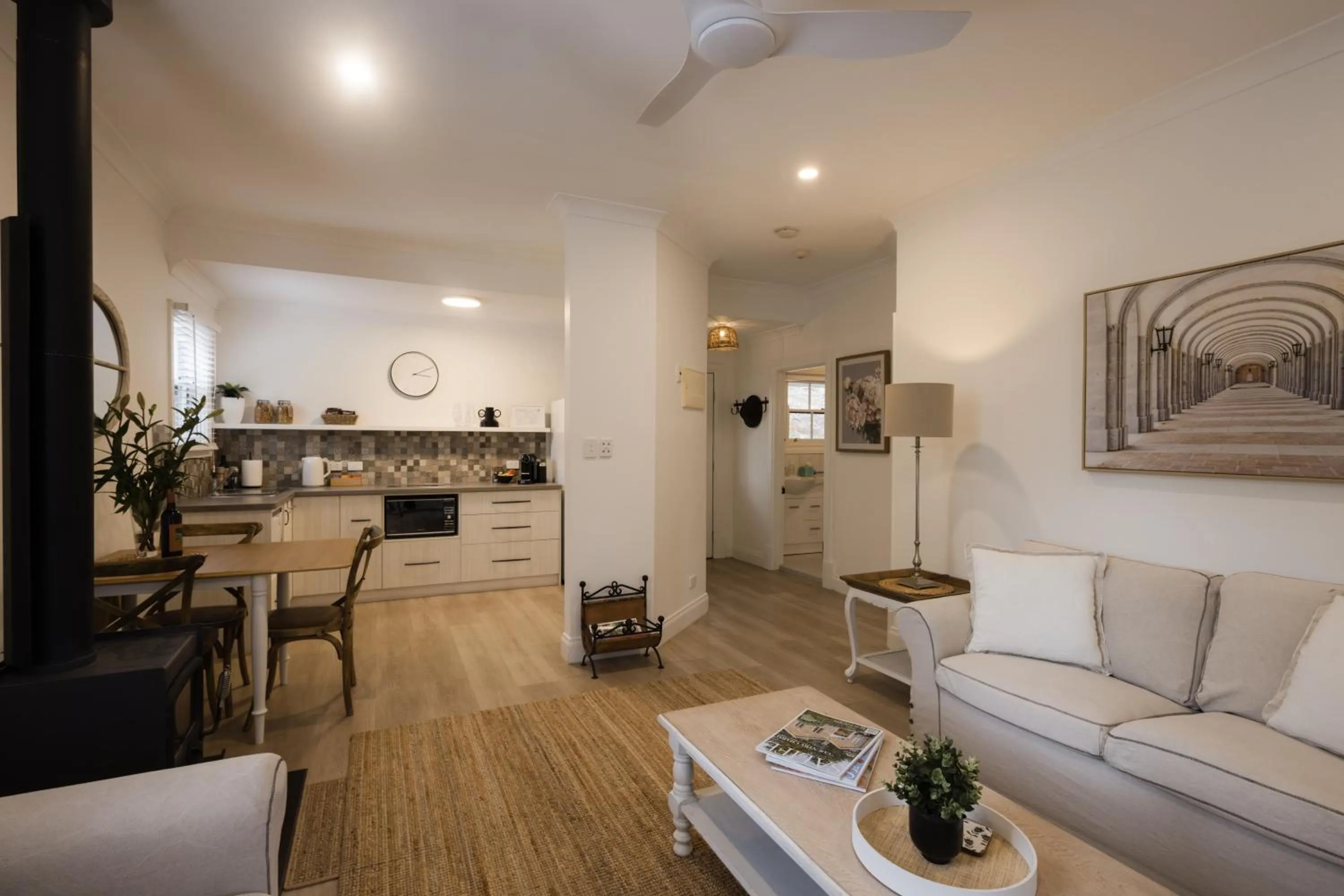 Living room in St Helen's Cottages
