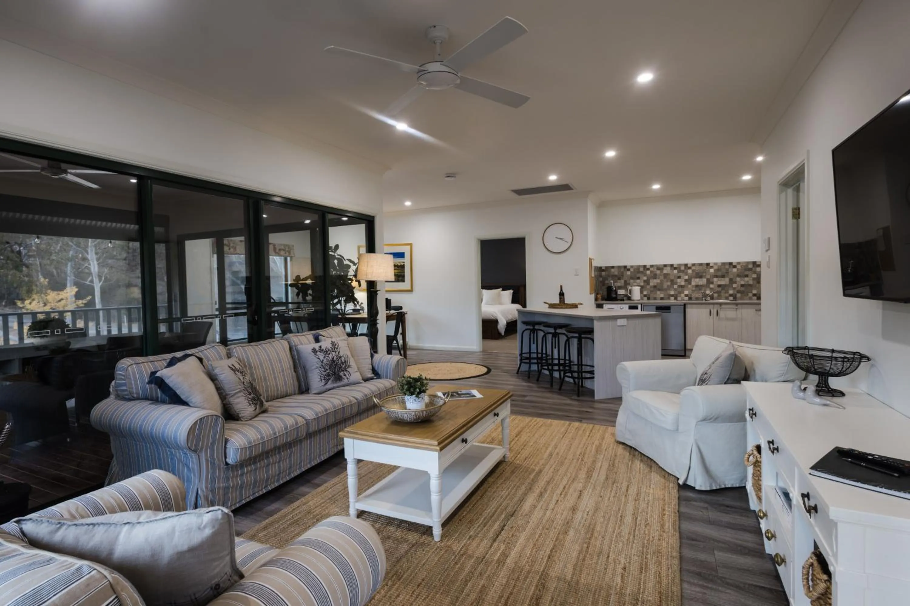 Living room in St Helen's Cottages