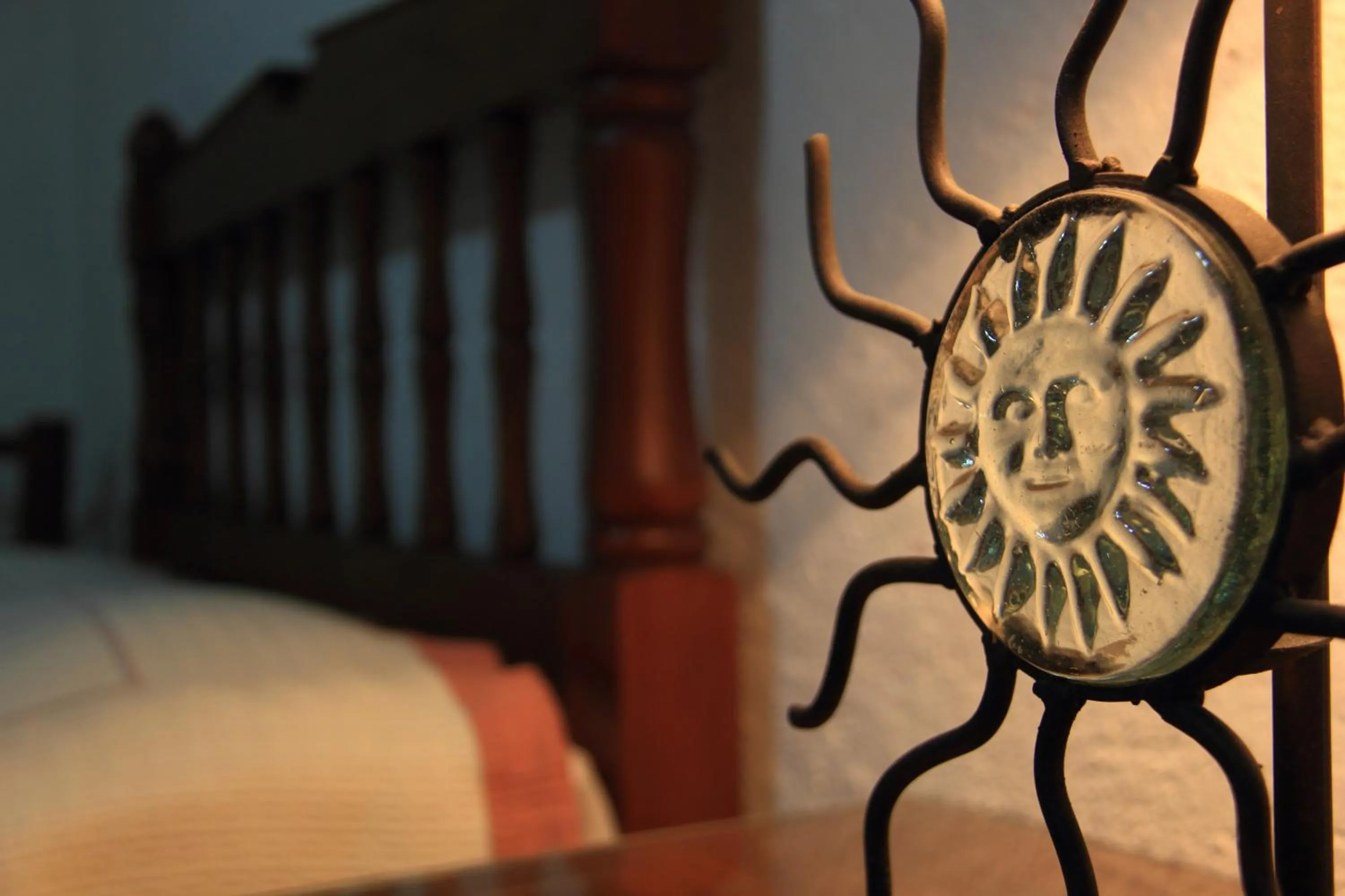 Decorative detail, Bed in CasaGrande Posada Ejecutiva