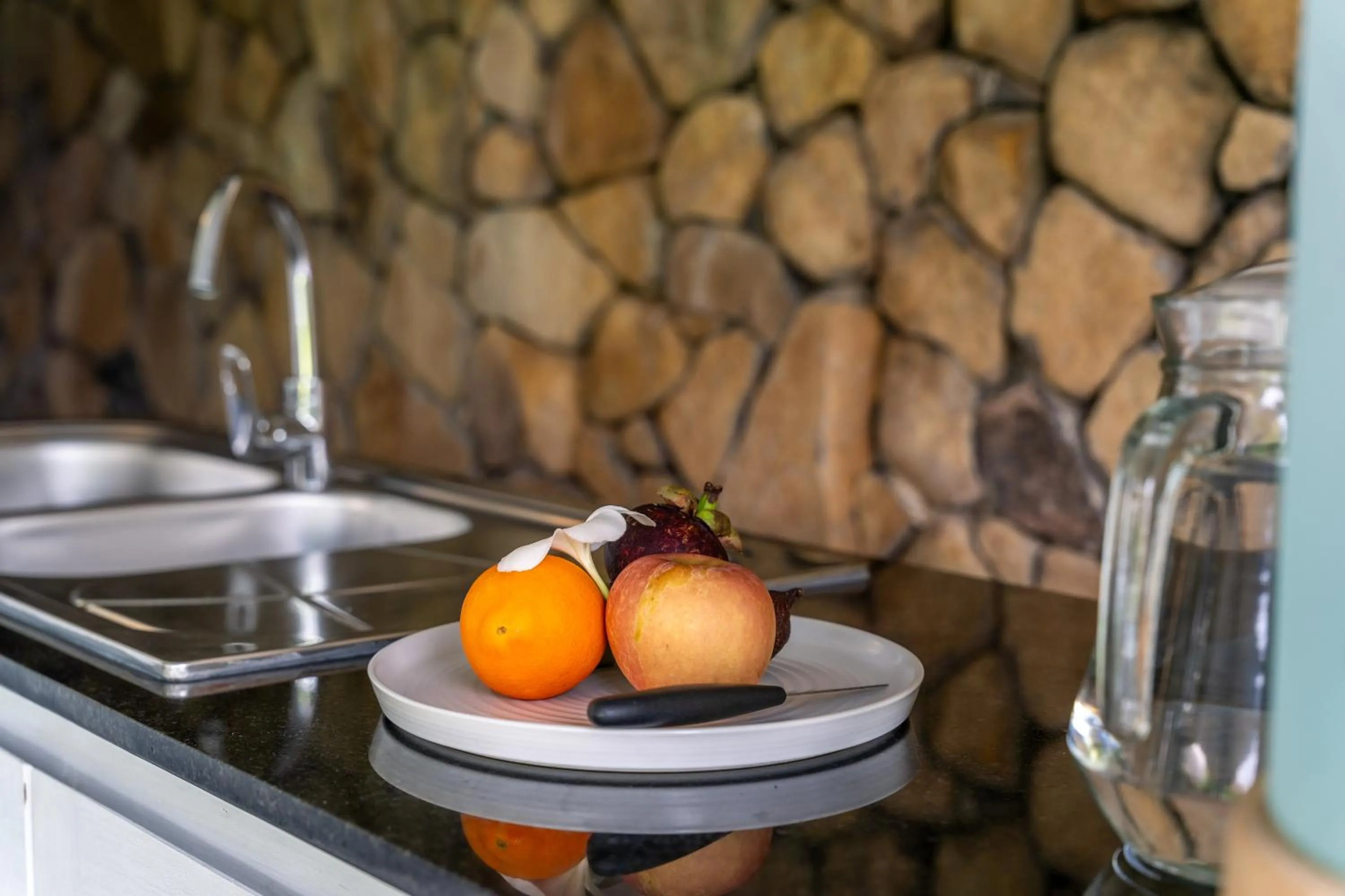 Kitchen or kitchenette in Shunyata Villas Bali