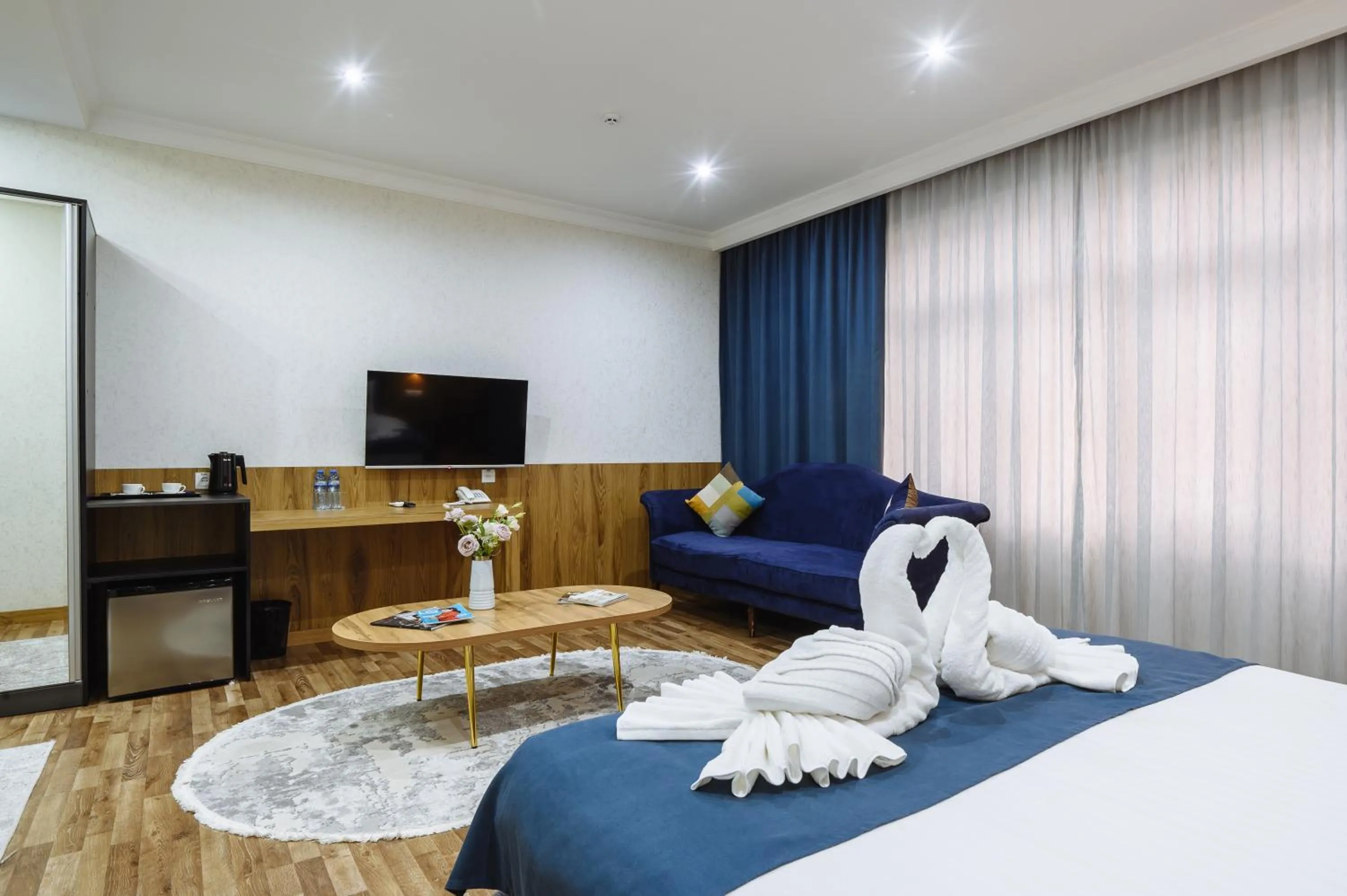 TV and multimedia, Bed in Sofiya Tashkent Hotel