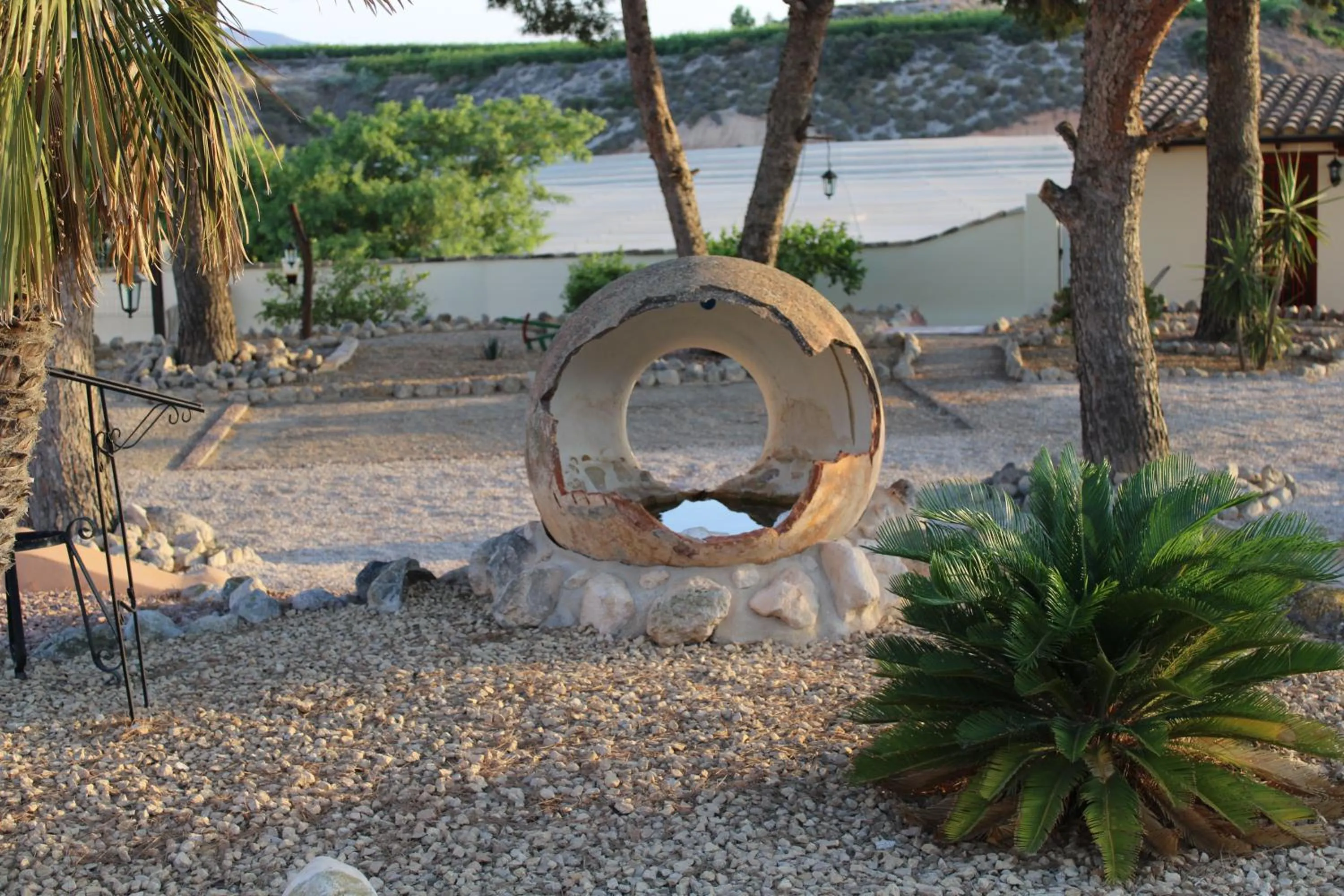 Garden view in The Olive Mill