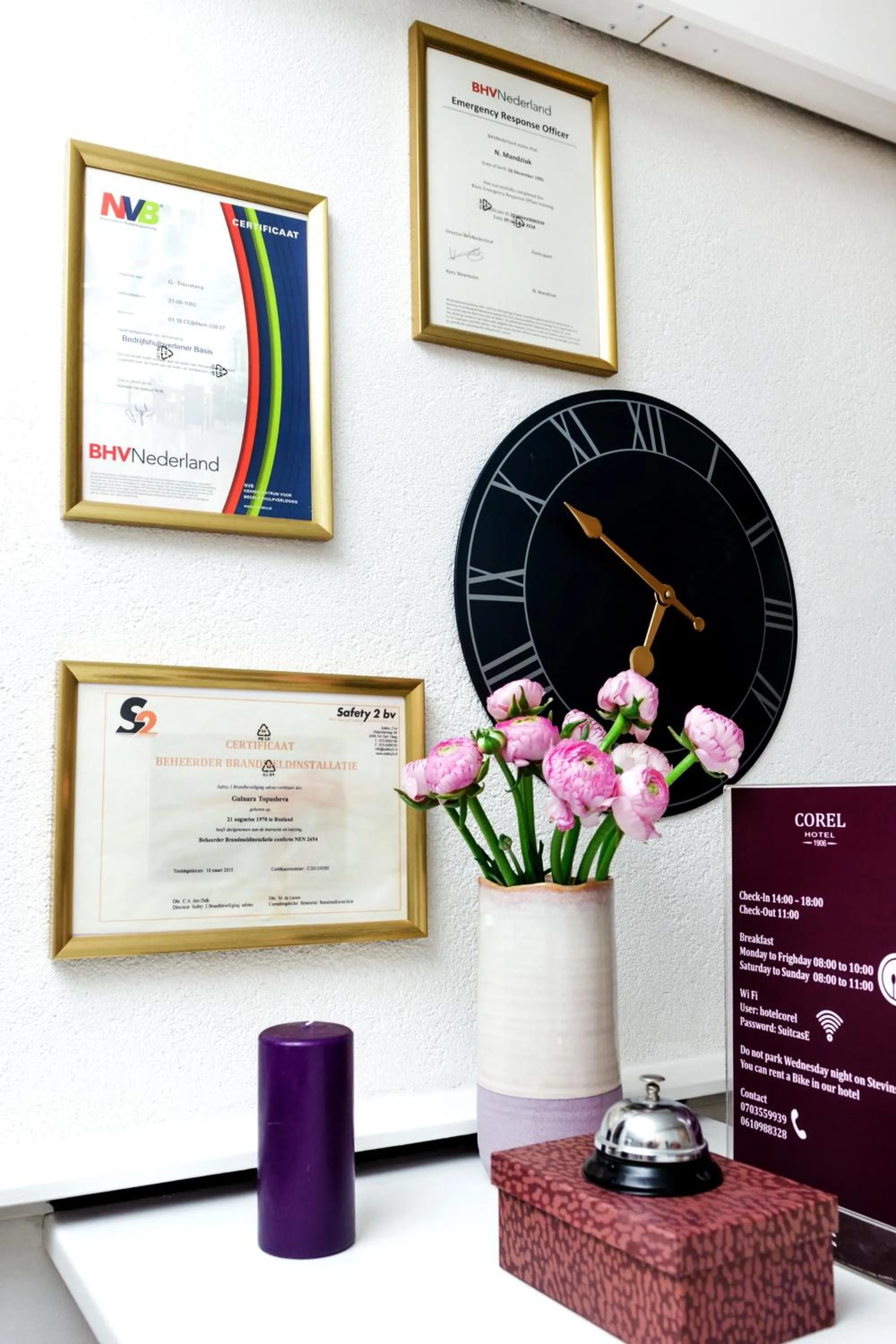 Lobby or reception in Hotel Corel