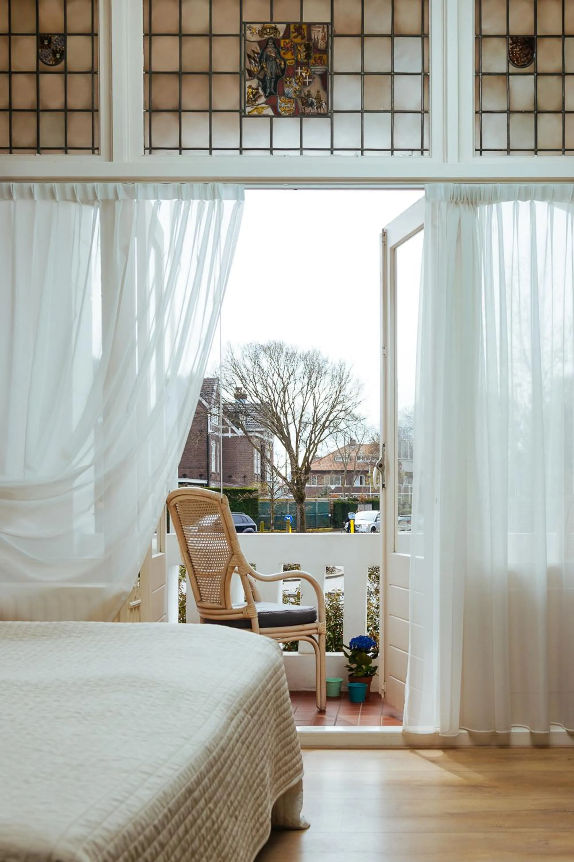 Balcony/Terrace, Bed in Hotel Corel