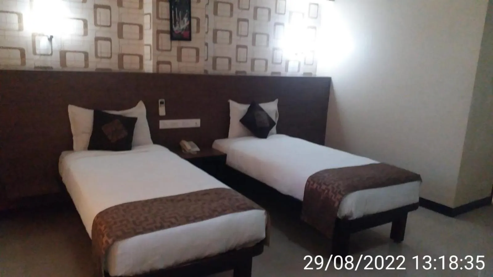 Bed in Hotel Shiva Grand