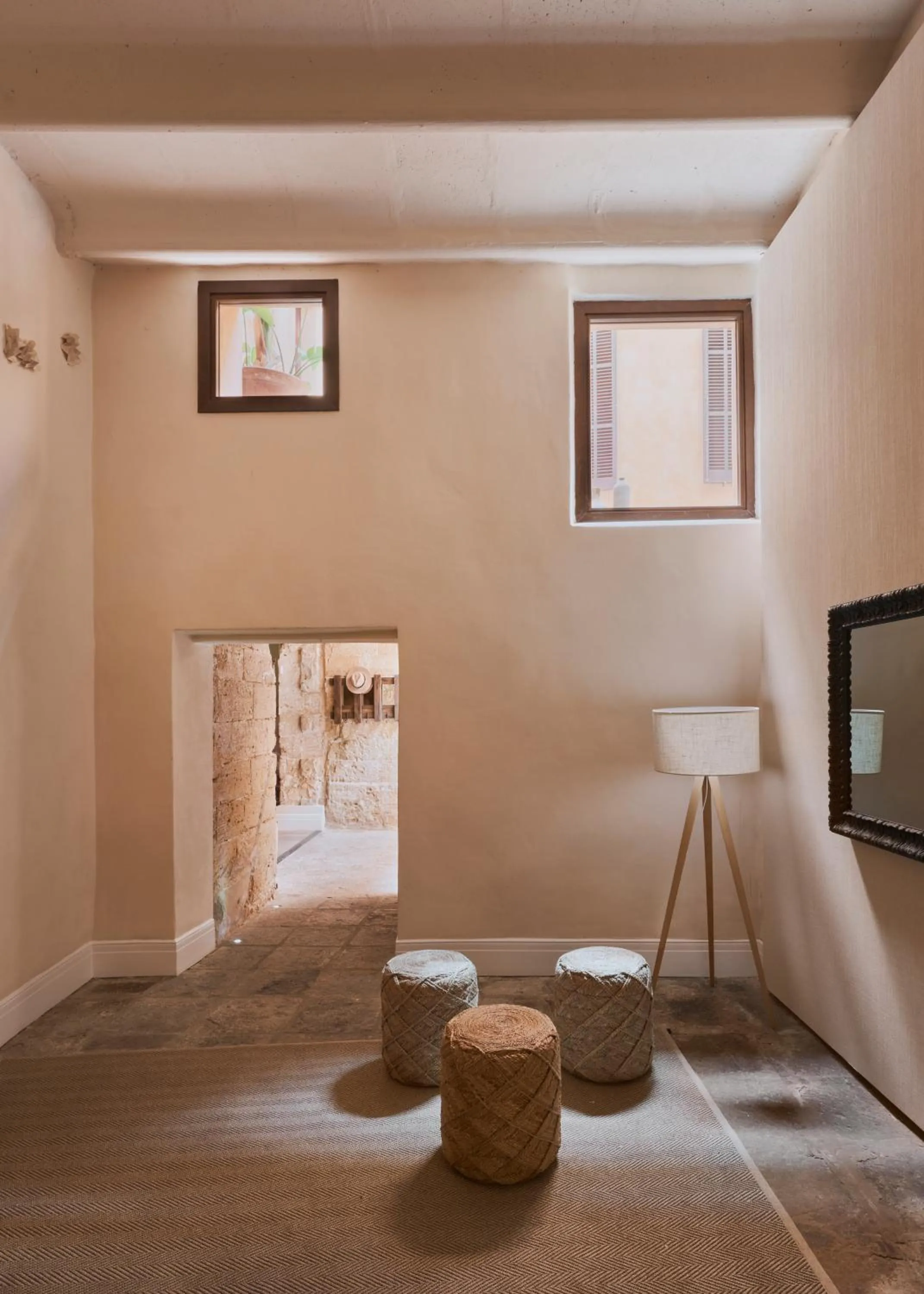 Patio, Bed in Boutique Hotel Posada Terra Santa