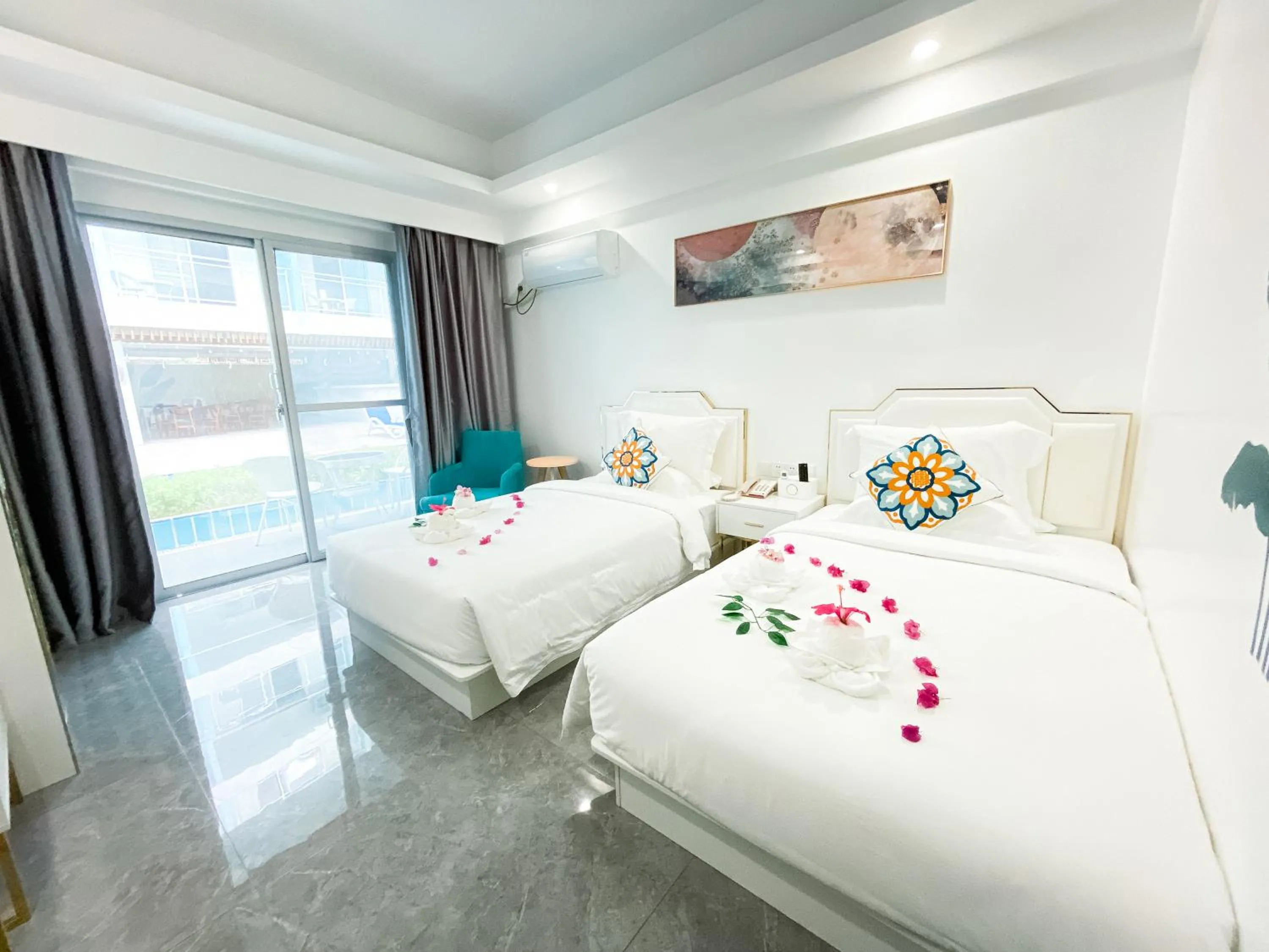 Bed in Bohol Dolphin Bay Resort