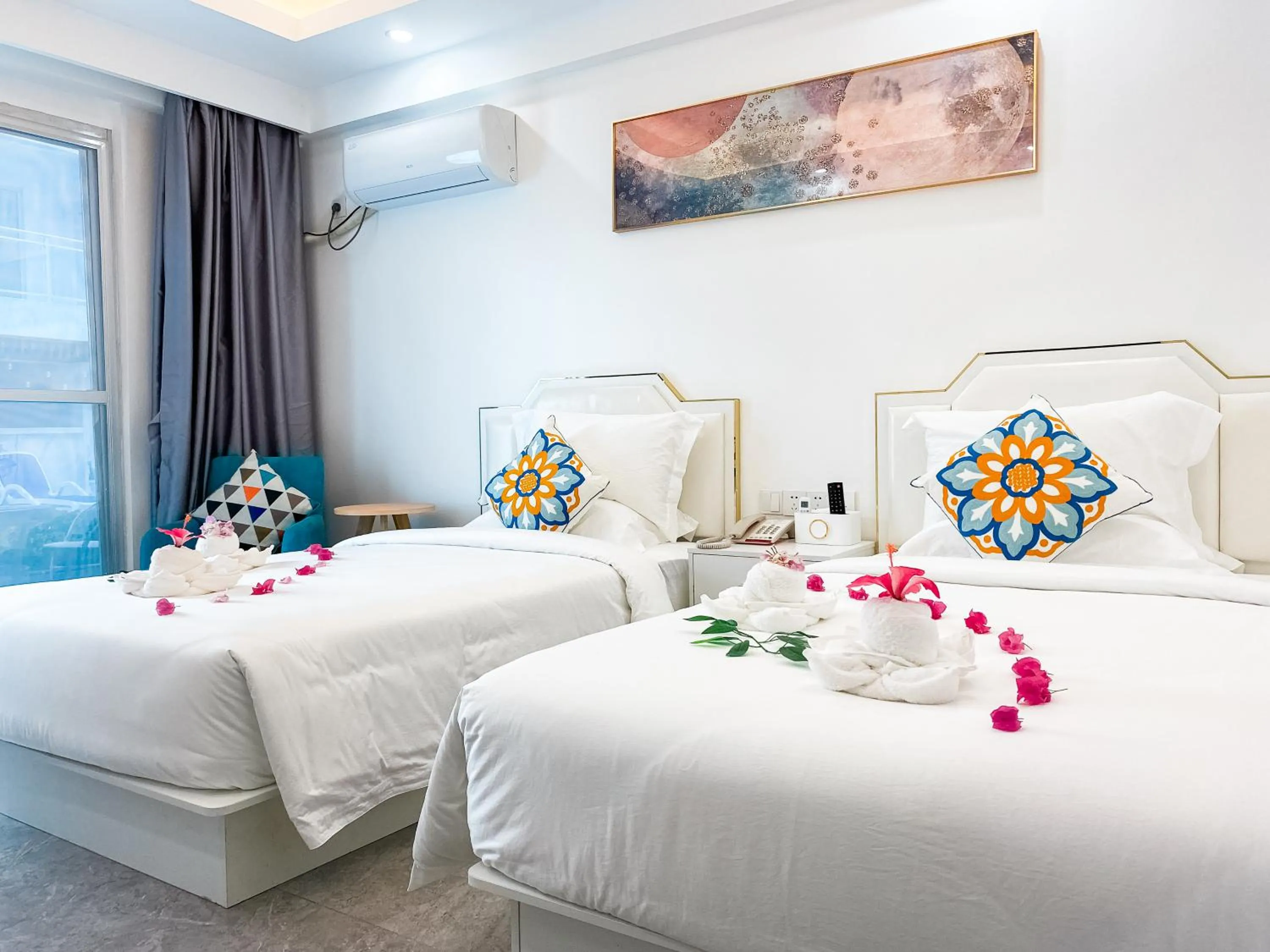 Bed in Bohol Dolphin Bay Resort